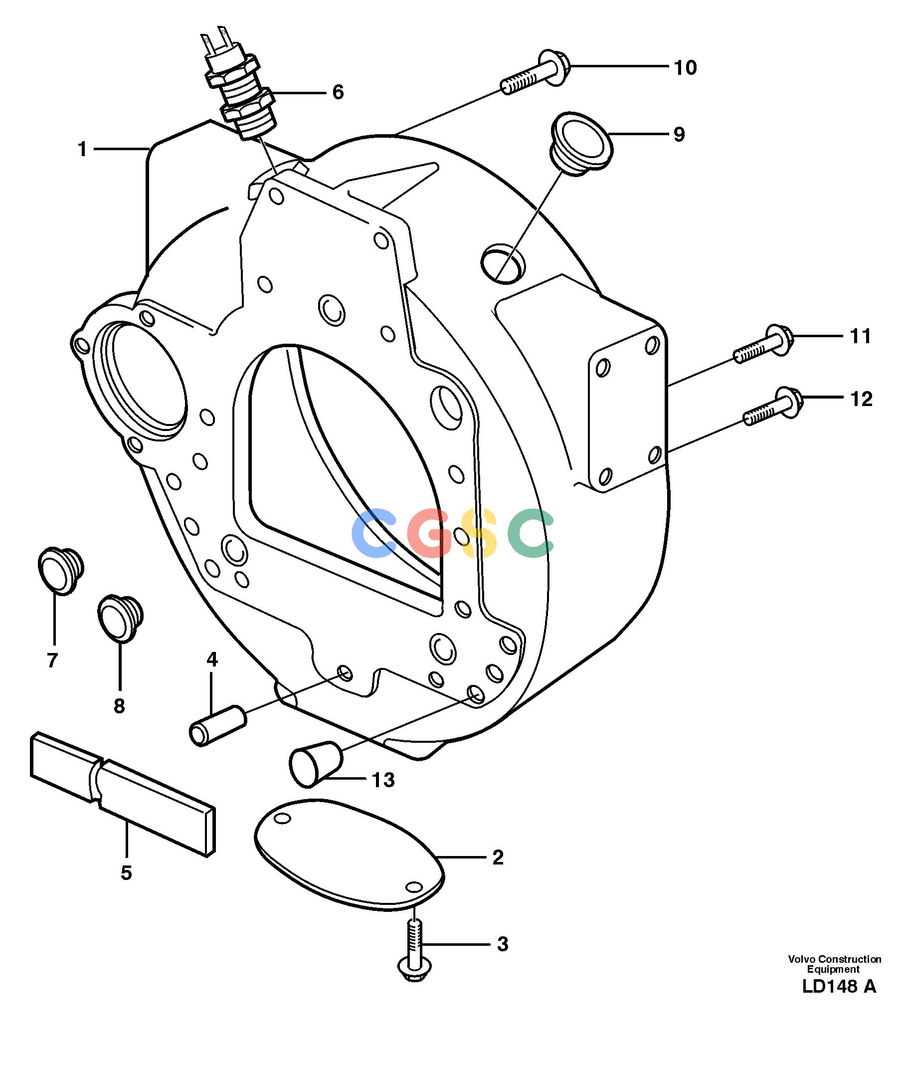 沃尔沃零件查询EW160 Flywheel housingSER NO 1001-1912 NoneNoneNoneAutodata Volvo online