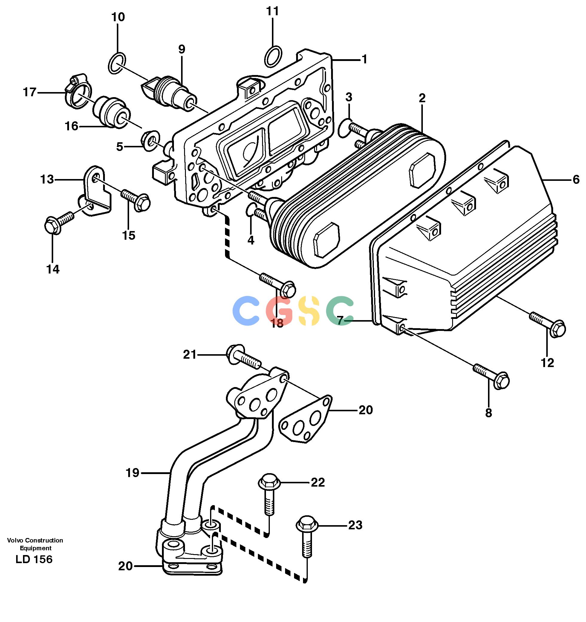 沃尔沃零件查询EW160 Oil coolerSER NO 1001-1912 NoneNoneENG - U083266GAutodata Volvo online