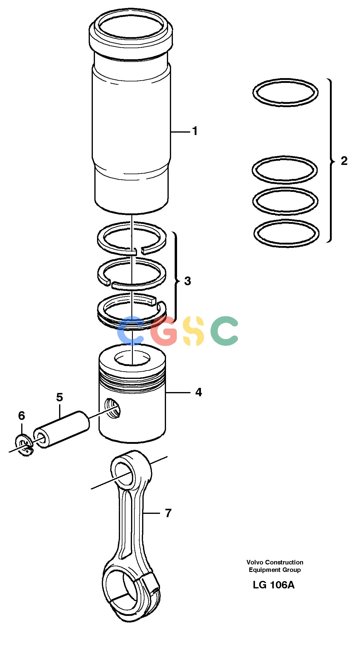 沃尔沃零件查询EC200 Cylinder liner and pistonSER NO 2760- NoneNoneNoneAutodata Volvo online