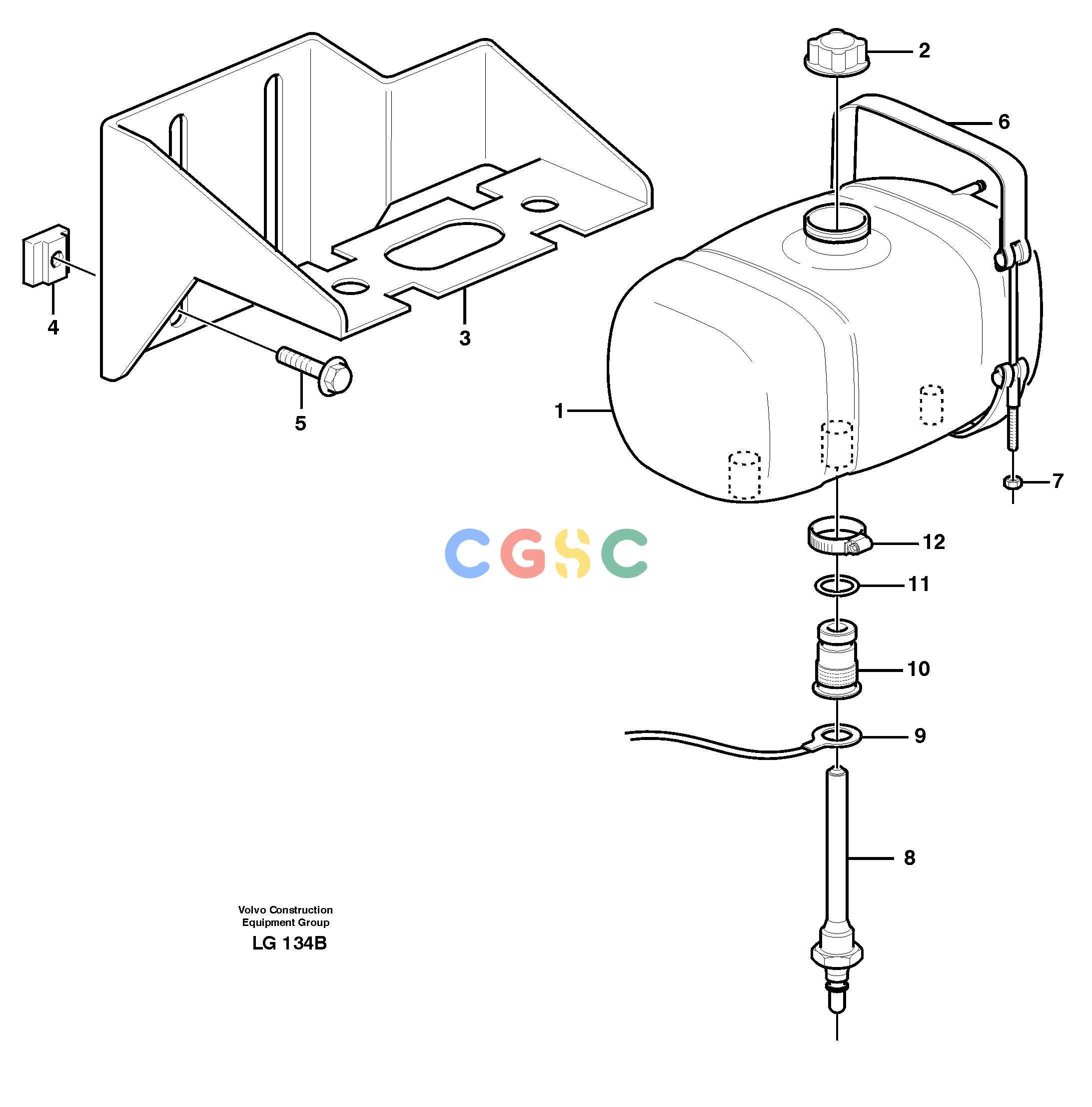 沃尔沃零件查询EC200 Expansion tank with fitting partsSER NO 2760- NoneNoneNoneAutodata Volvo online