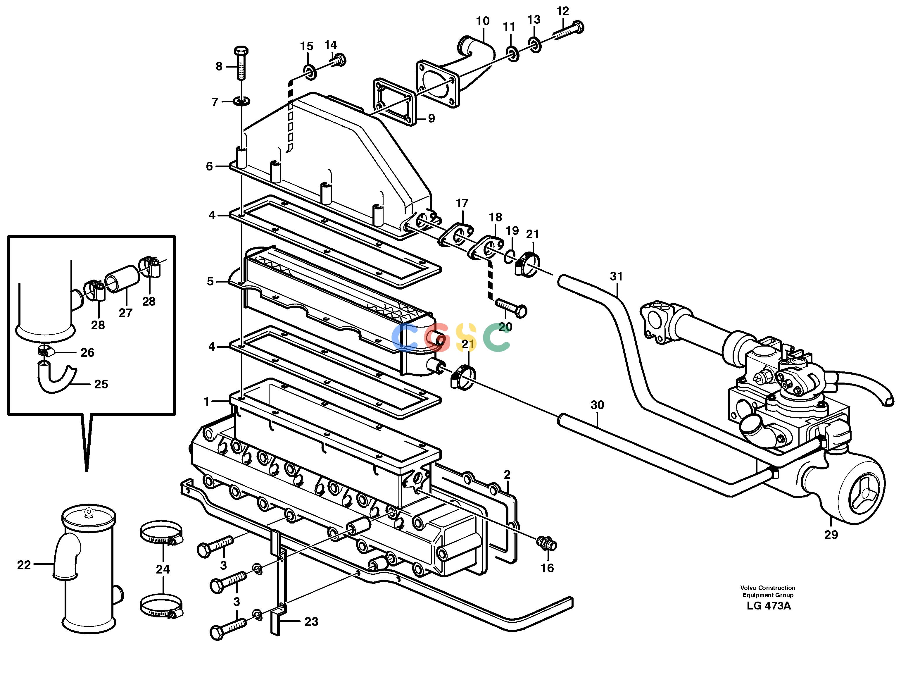 沃尔沃零件查询EC200 IntercoolerSER NO 2760- NoneNoneNoneAutodata Volvo online