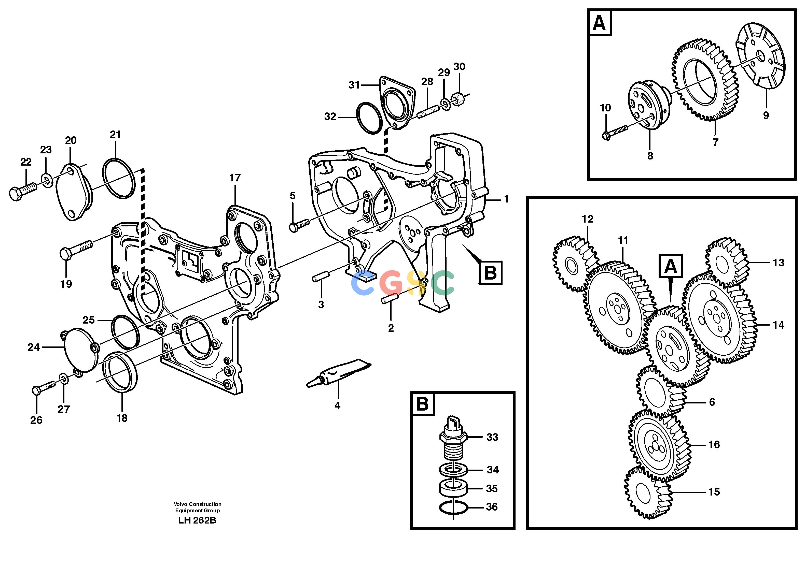 沃尔沃零件查询EW230B Timing gear casingSER NO 1736- NoneNoneNoneAutodata Volvo online