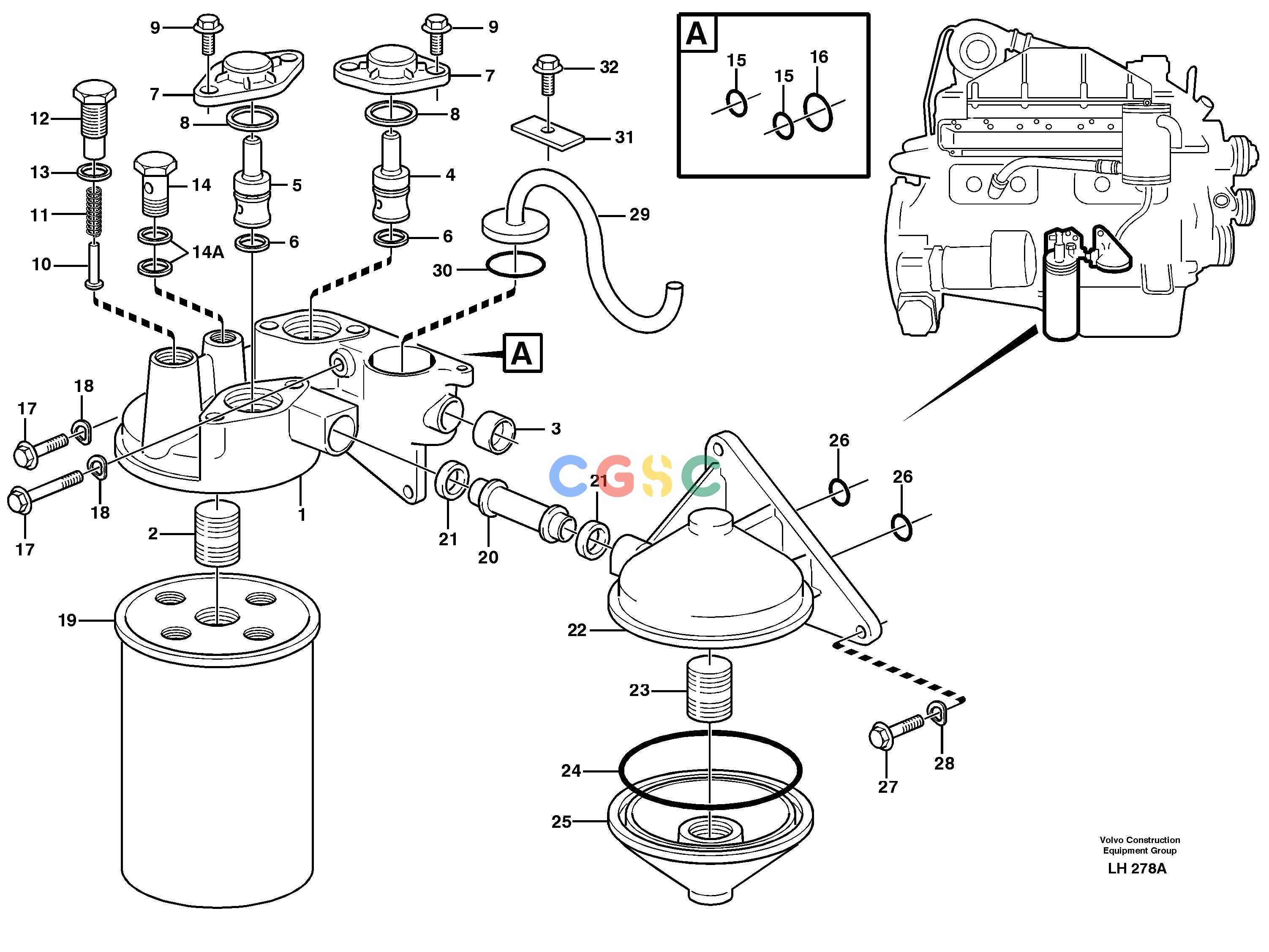 沃尔沃零件查询EW230B Oil filterSER NO 1736- NoneNoneNoneAutodata Volvo online