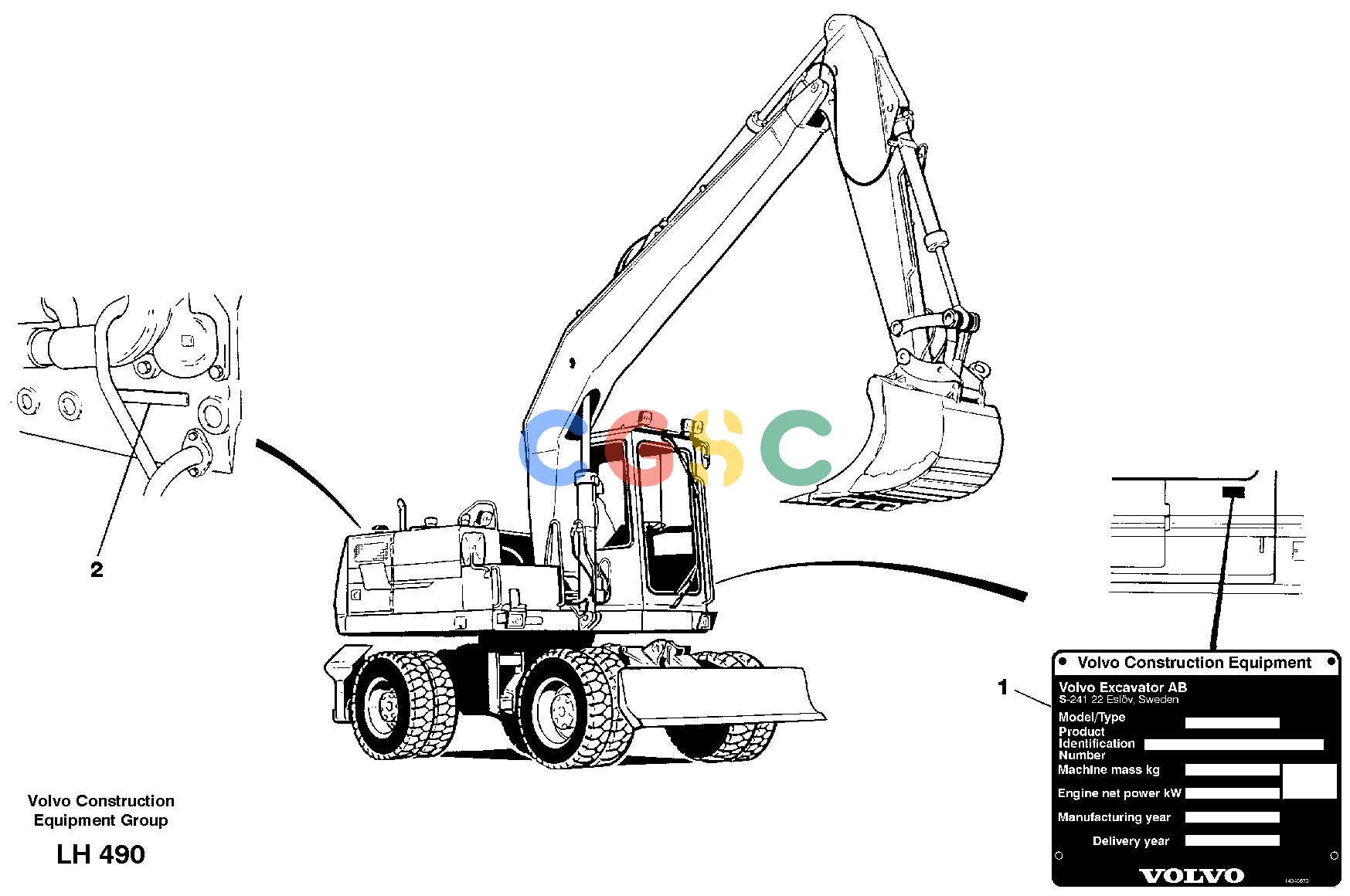 沃尔沃零件查询EW230B Product identification plateSER NO 1736- NoneNoneNoneAutodata Volvo online