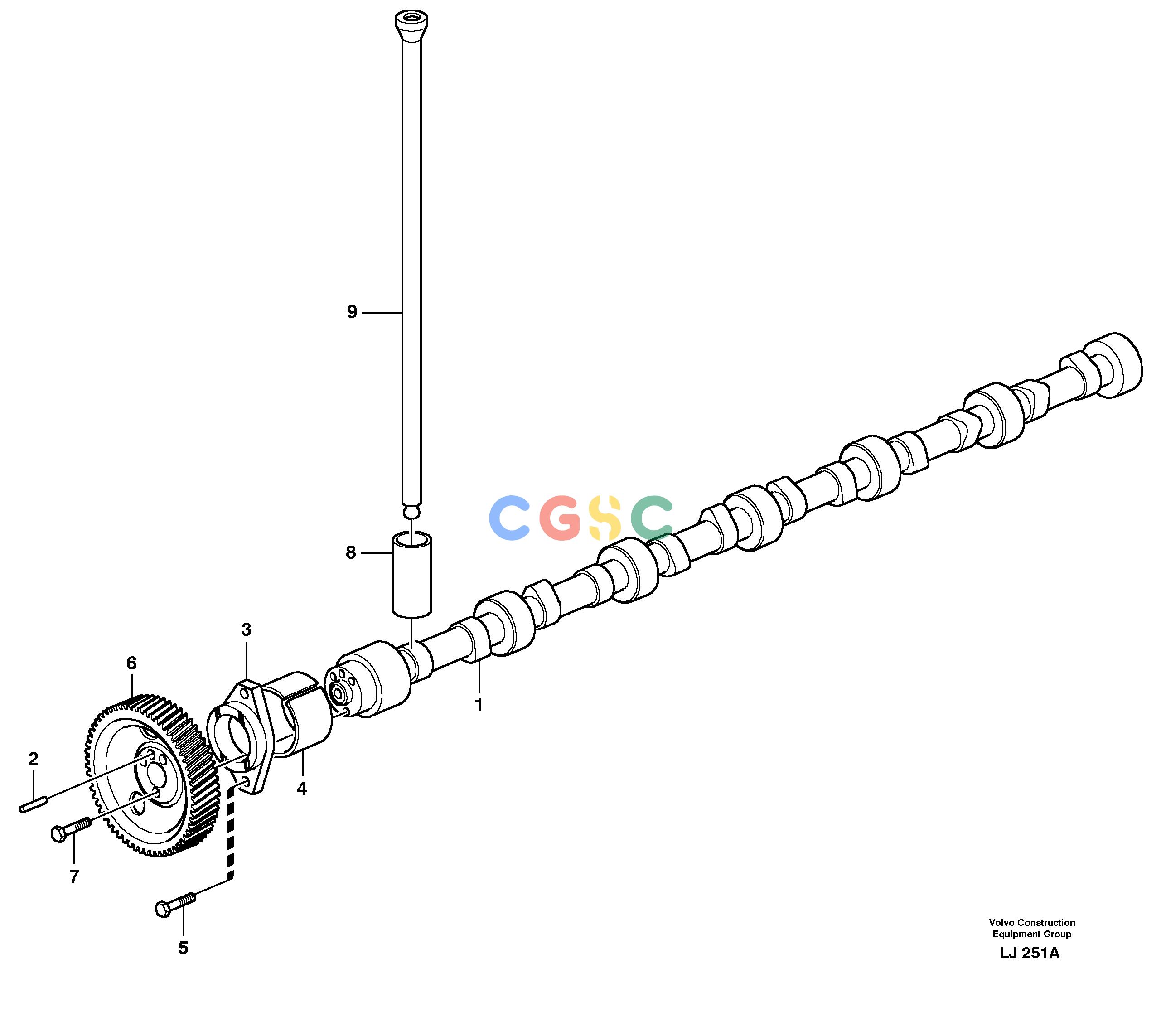沃尔沃零件查询EC230B CamshaftSER NO 5252- NoneNoneNoneAutodata Volvo online