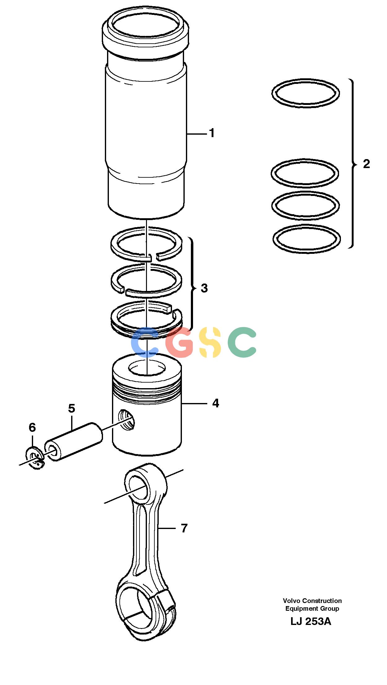 沃尔沃零件查询EC230B Cylinder liner and pistonSER NO 5252-TD 61 GE-TD 63 KIENoneNoneNoneAutodata Volvo online
