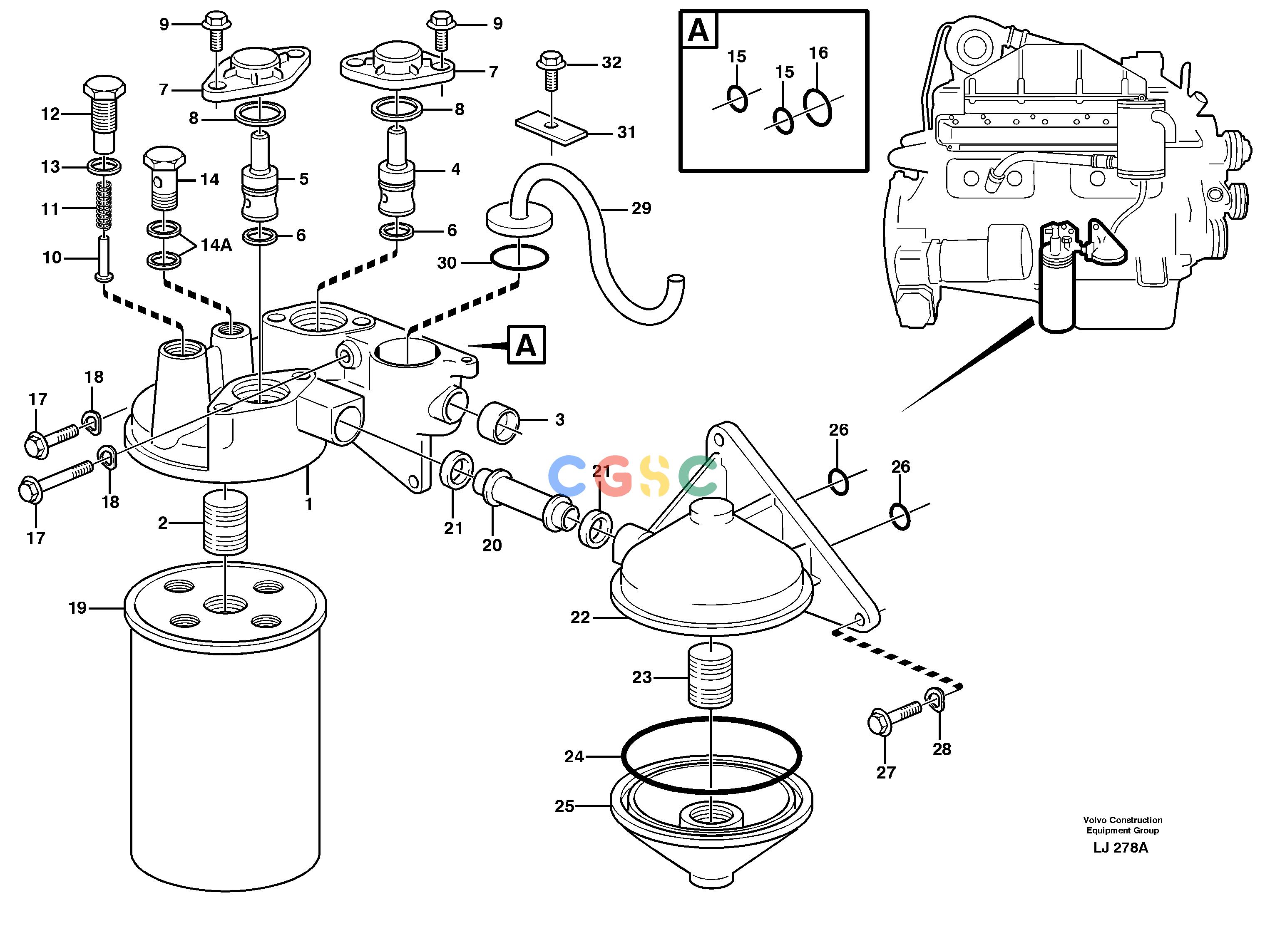 沃尔沃零件查询EC230B Oil filterSER NO 5252- NoneNoneNoneAutodata Volvo online