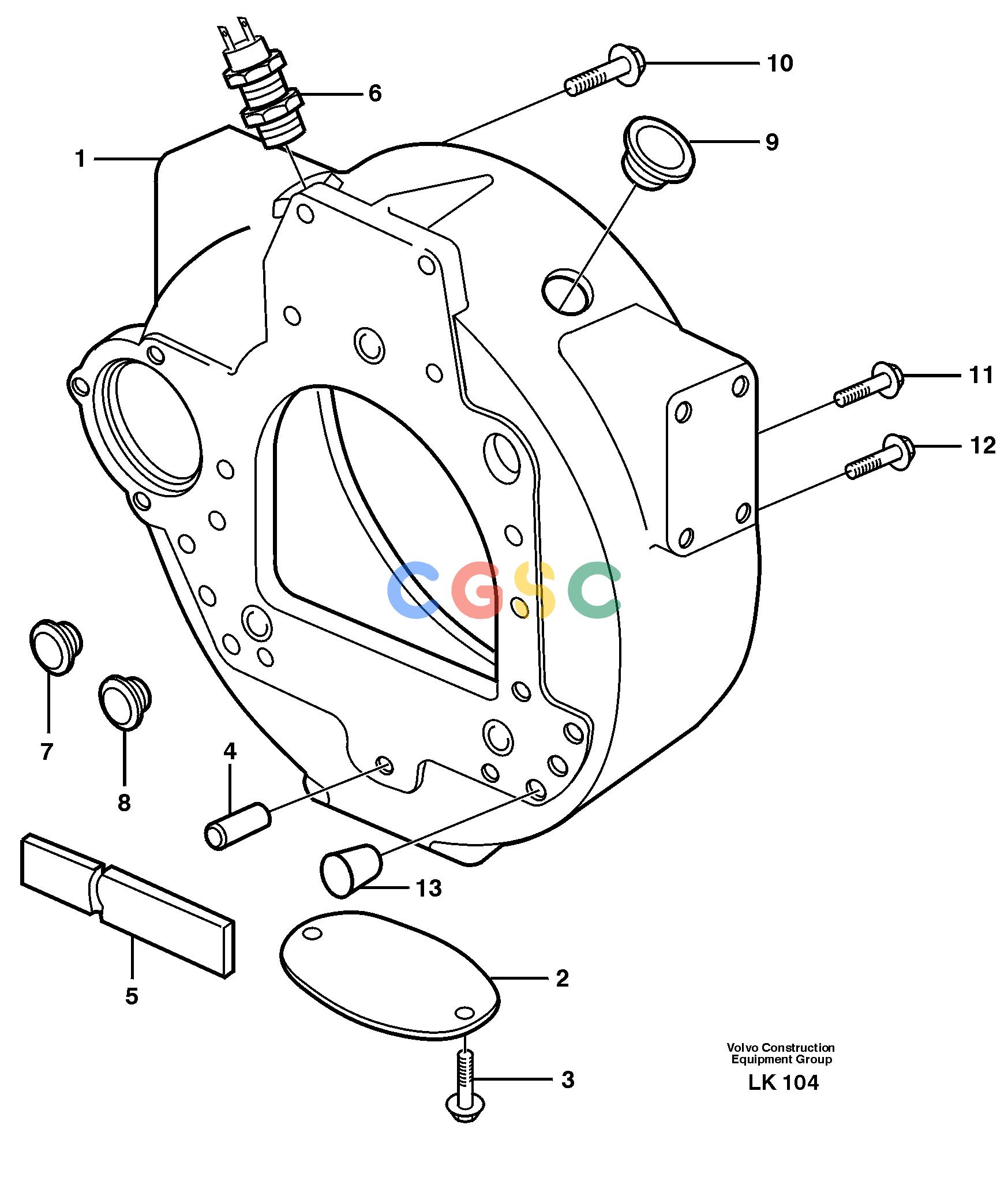沃尔沃零件查询EW140 Flywheel housingSER NO 1001-1487 NoneNoneNoneAutodata Volvo online