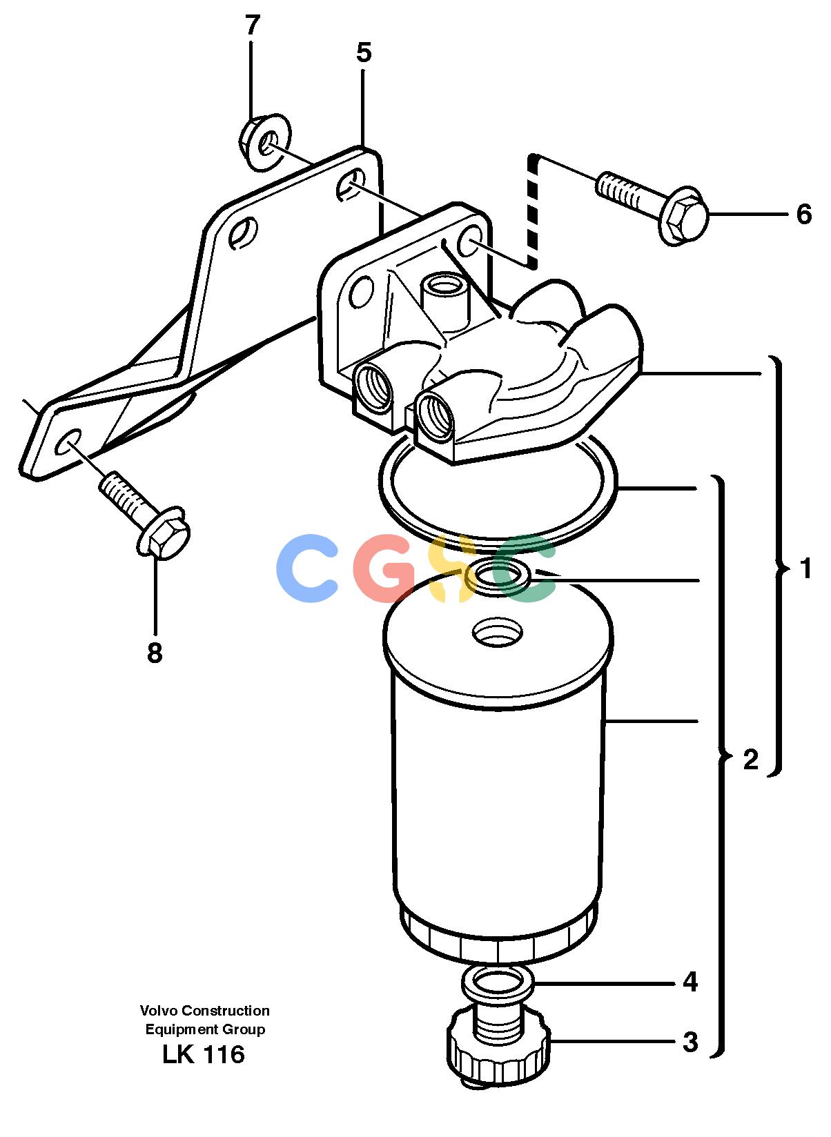 沃尔沃零件查询EW140 Fuel filterSER NO 1001-1487 NoneNoneNoneAutodata Volvo online