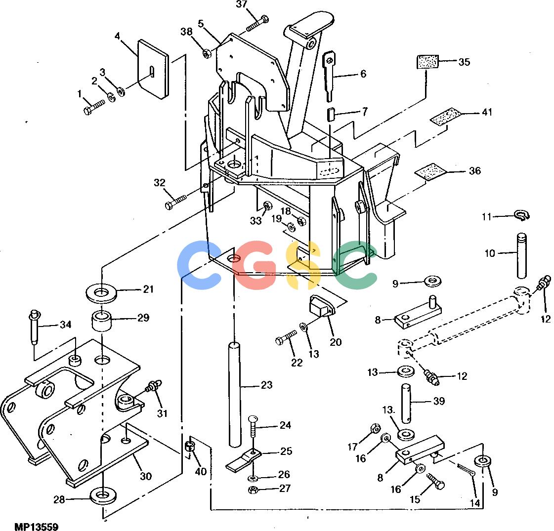 约翰迪尔零件查询800 - BACKHOE MAIN FRAME AND SWING FRAME (900/911)EPC John Deere online