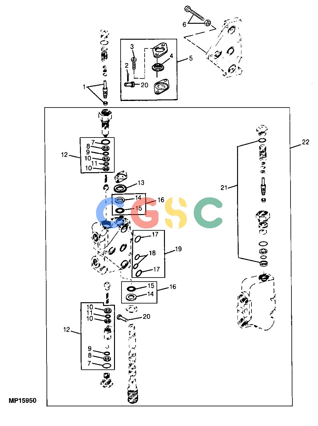 约翰迪尔零件查询10 - BACKHOE VALVE SEAL KITEPC John Deere online