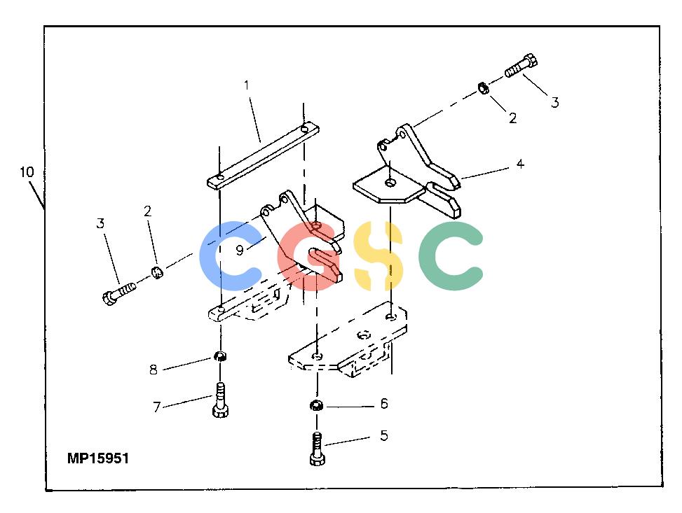 约翰迪尔零件查询10 - BACKHOE REAR HANGER (755/855/955)EPC John Deere online