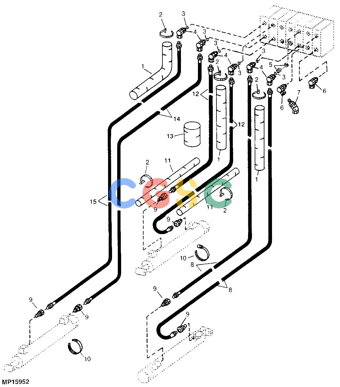 约翰迪尔零件查询10 - BACKHOE HYDRAULIC HOSES AND FITTINGSEPC John Deere online