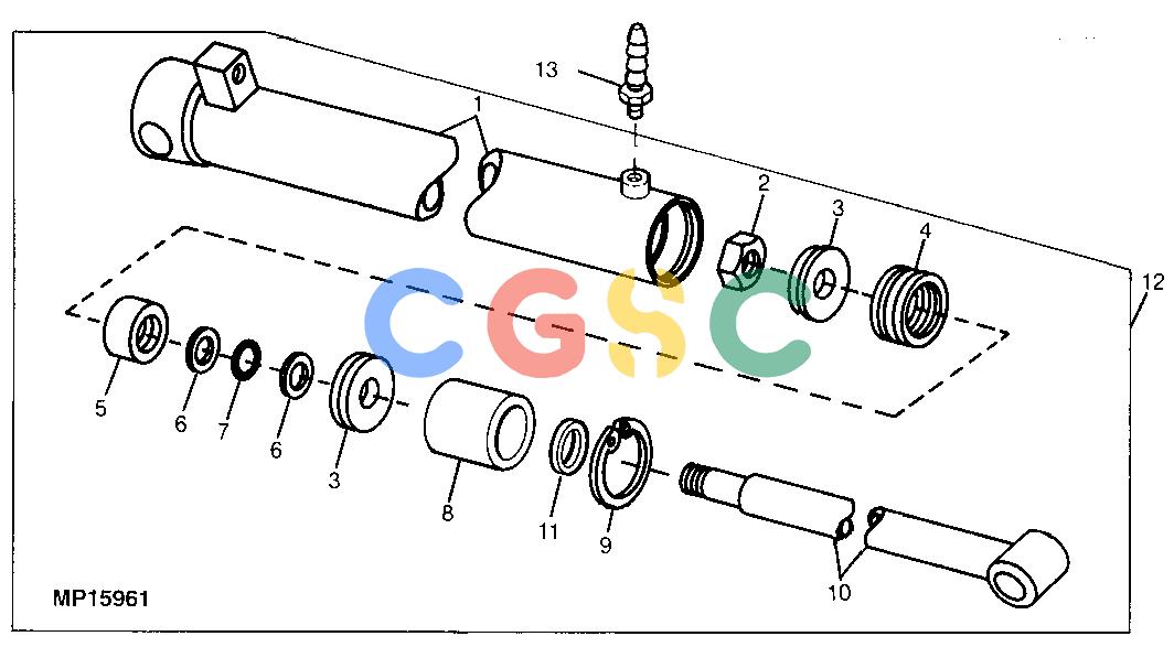 约翰迪尔零件查询10 - BACKHOE Swing Cylinder (120249 - )EPC John Deere online