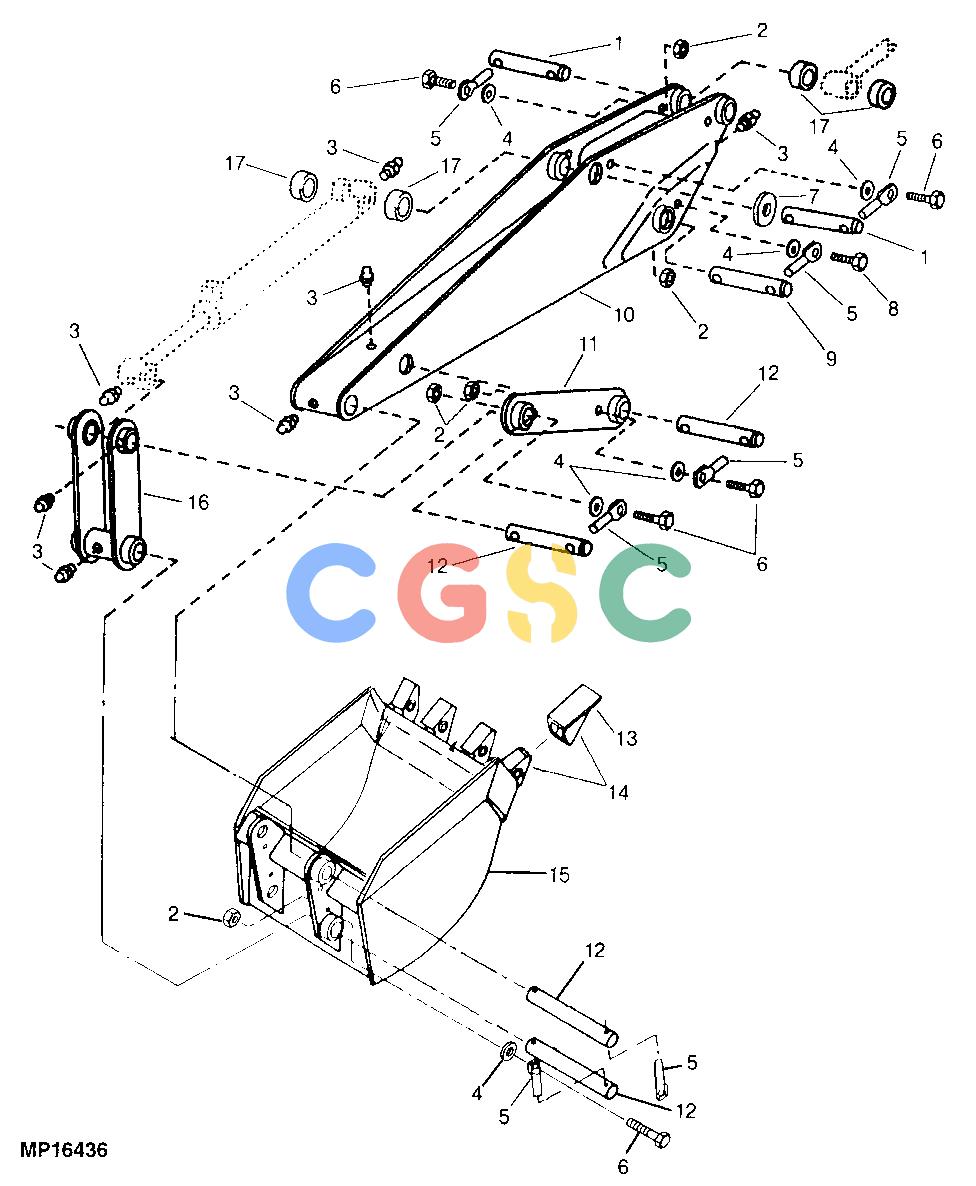 约翰迪尔零件查询10 - BACKHOE BUCKET AND DIPPERSTICKEPC John Deere online