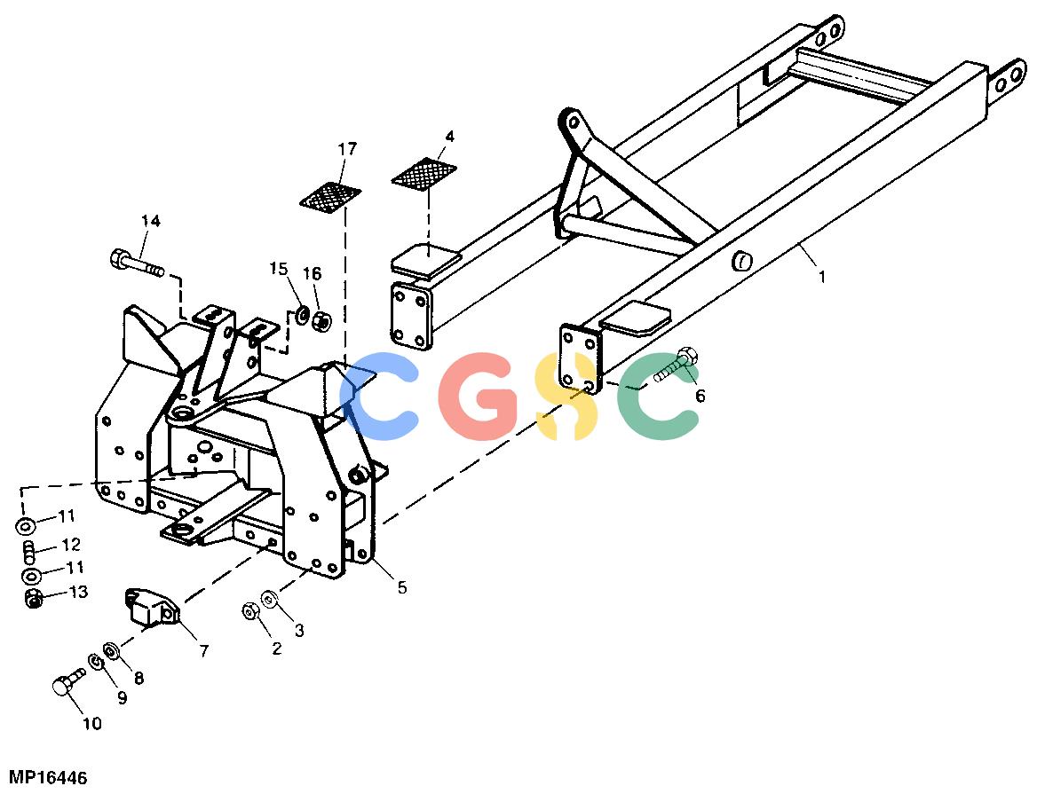 约翰迪尔零件查询10 - BACKHOE MAIN FRAME AND LOWER FRAME (8)EPC John Deere online