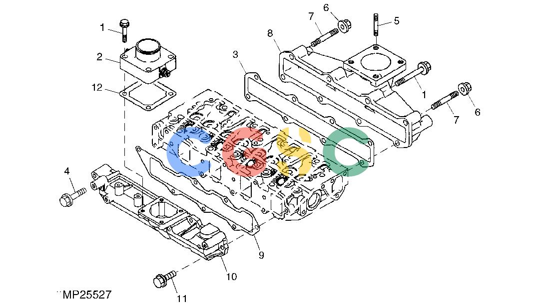 约翰迪尔零件查询110 - BACKHOE, LOADER Intake And Exhaust Manifolds (4TNE84-EJTLB) ( - 311032)EPC John Deere online