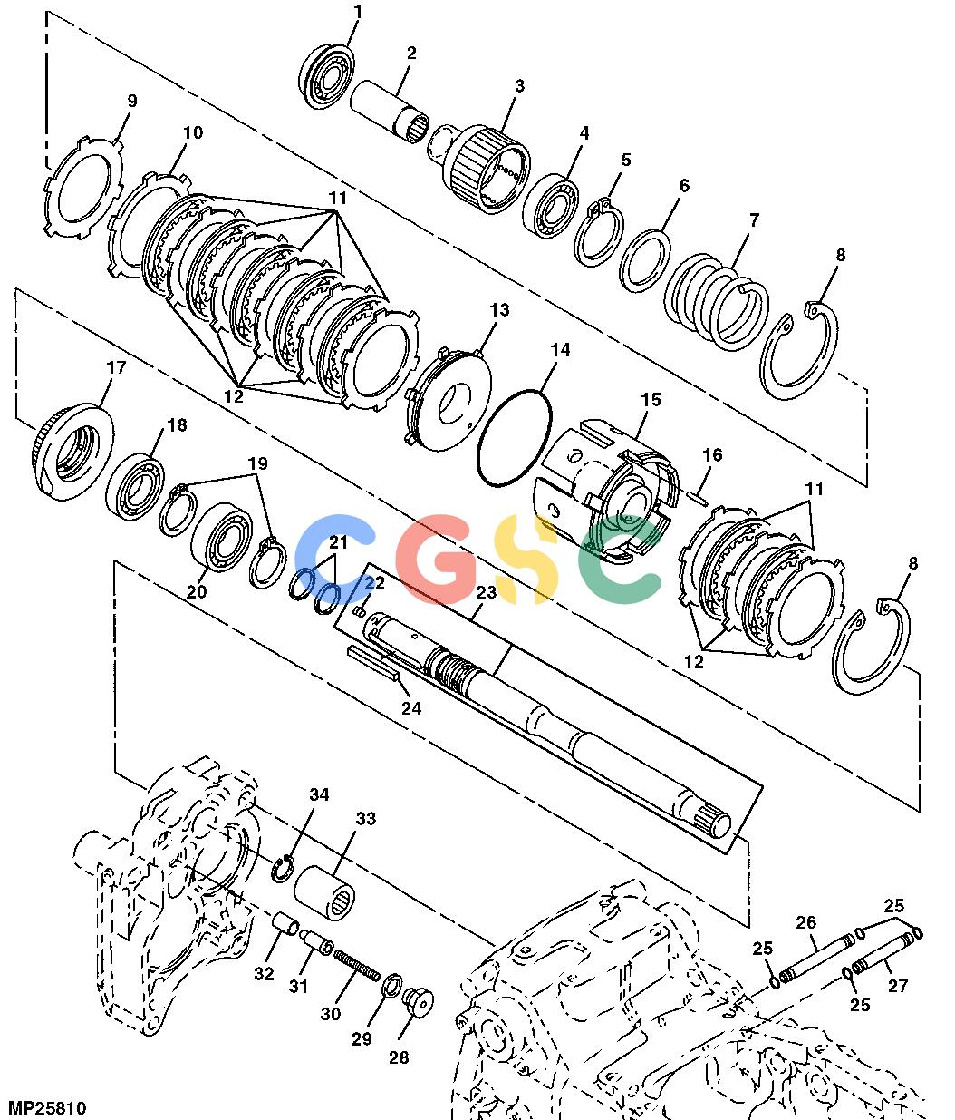 约翰迪尔零件查询110 - BACKHOE, LOADER PTO Clutch And Brake Assembly ( - 800000)EPC John Deere online