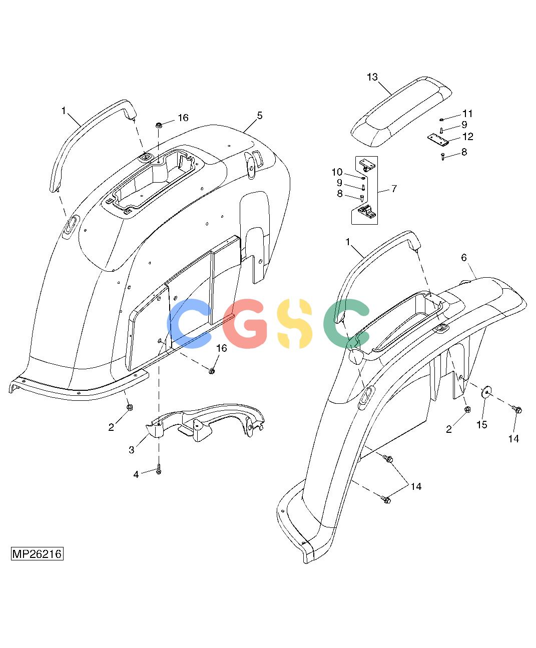 约翰迪尔零件查询110 - BACKHOE, LOADER Fenders ( - 311279)EPC John Deere online