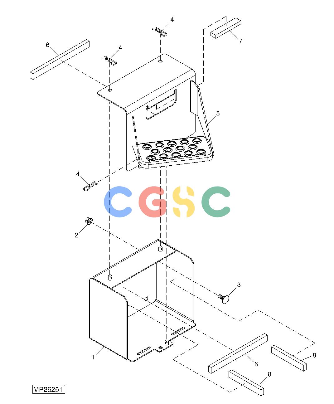 约翰迪尔零件查询110 - BACKHOE, LOADER Battery Box And Step ( - 711001)EPC John Deere online