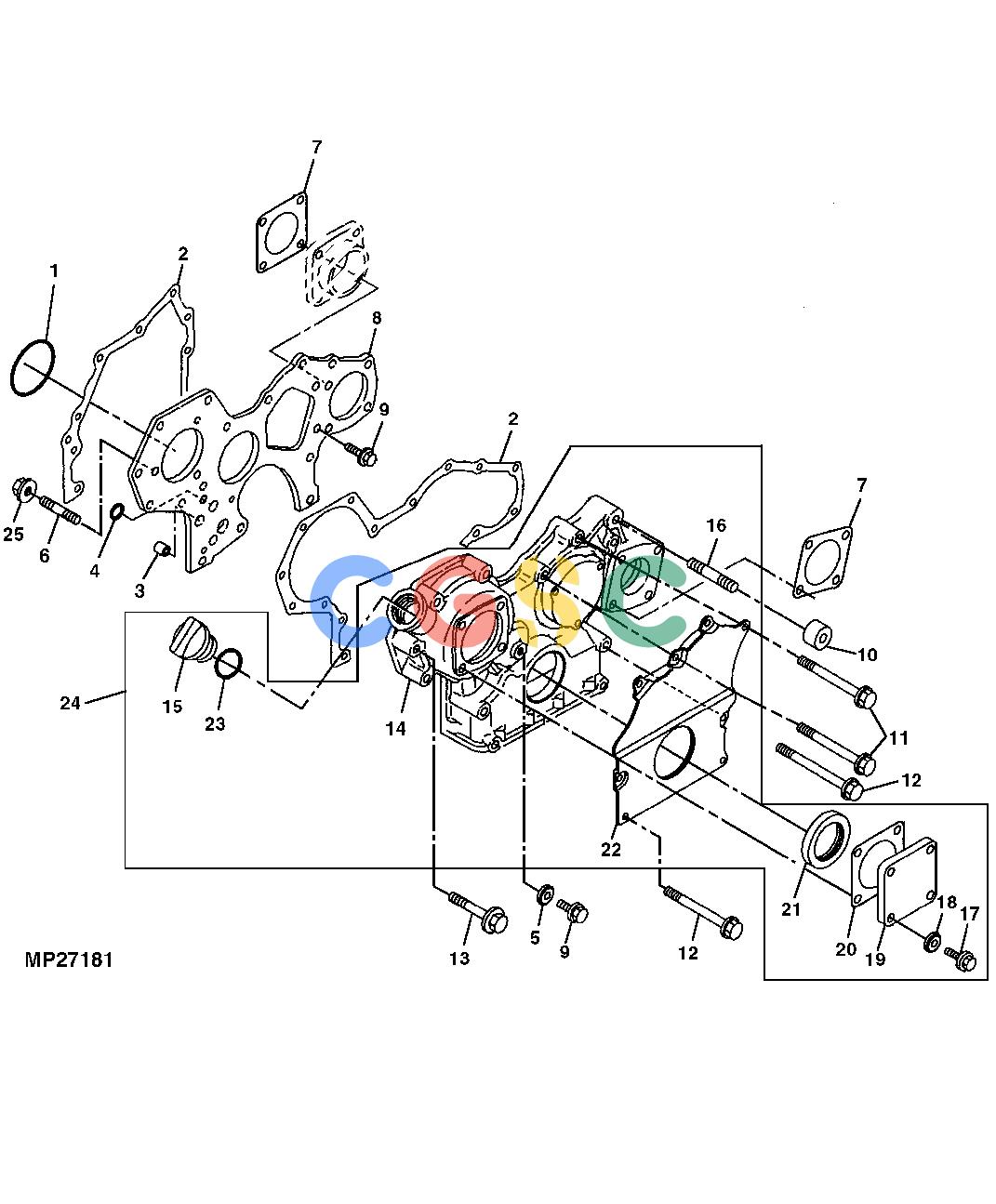 约翰迪尔零件查询110 - BACKHOE, LOADER Gearcase Housing (4TNE84-EJTLB) ( - 311032)EPC John Deere online