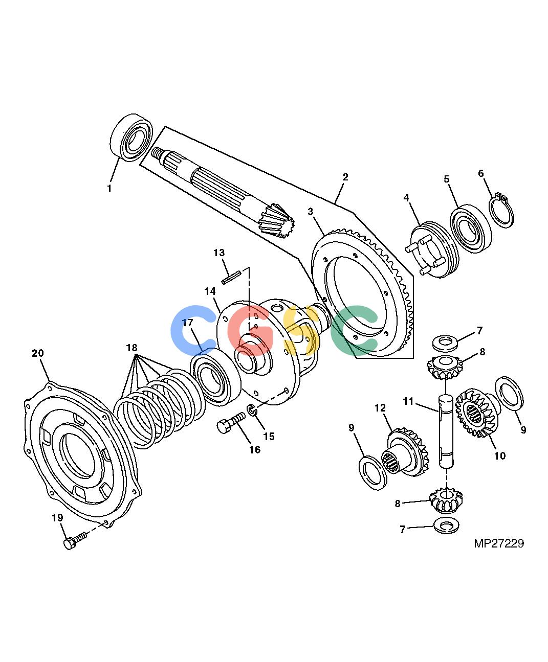 约翰迪尔零件查询110 - BACKHOE, LOADER TRANSAXLE HOUSING DIFFERENTIAL DRIVEEPC John Deere online