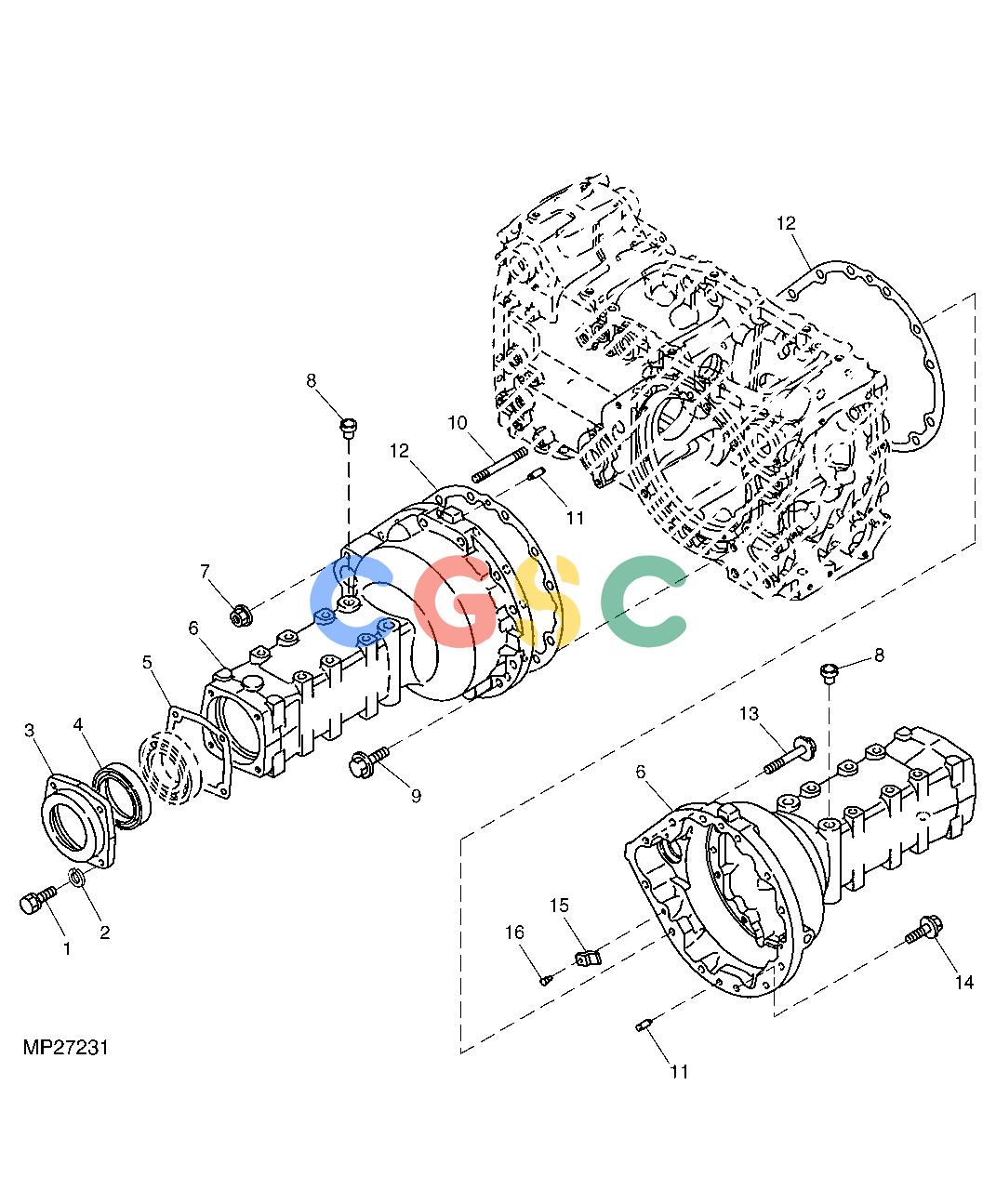 约翰迪尔零件查询110 - BACKHOE, LOADER Rear Axle HousingEPC John Deere online