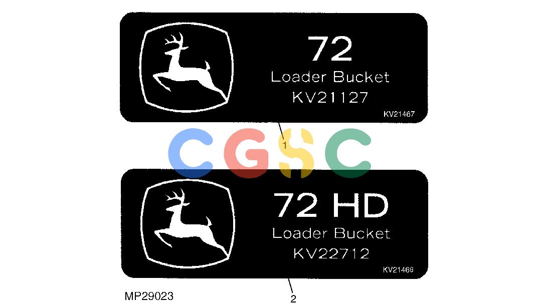约翰迪尔零件查询110 - BACKHOE, LOADER LABELS (ATTACHMENTS) (EARLY DESIGN)EPC John Deere online