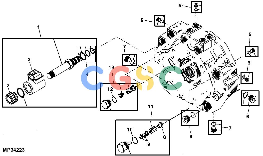 约翰迪尔零件查询110 - BACKHOE, LOADER Center Case (410156 - ), (110001 - )EPC John Deere online