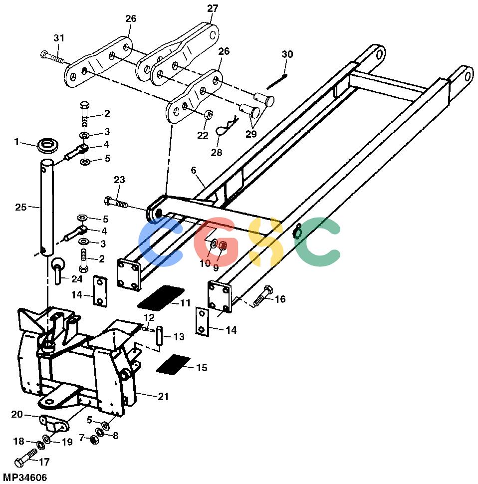 约翰迪尔零件查询10 - BACKHOE MAIN FRAME AND LOWER FRAMEEPC John Deere online
