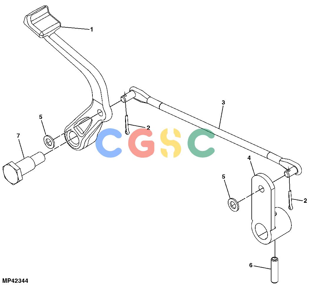 约翰迪尔零件查询110 - BACKHOE, LOADER Traction Assist Pedal (510215 - )EPC John Deere online