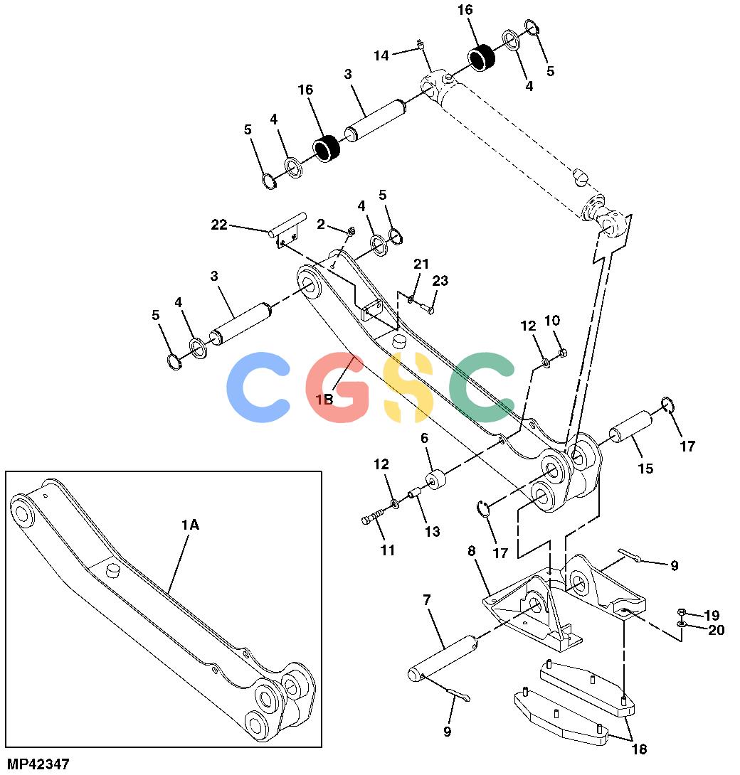 约翰迪尔零件查询110 - BACKHOE, LOADER StabilizerEPC John Deere online