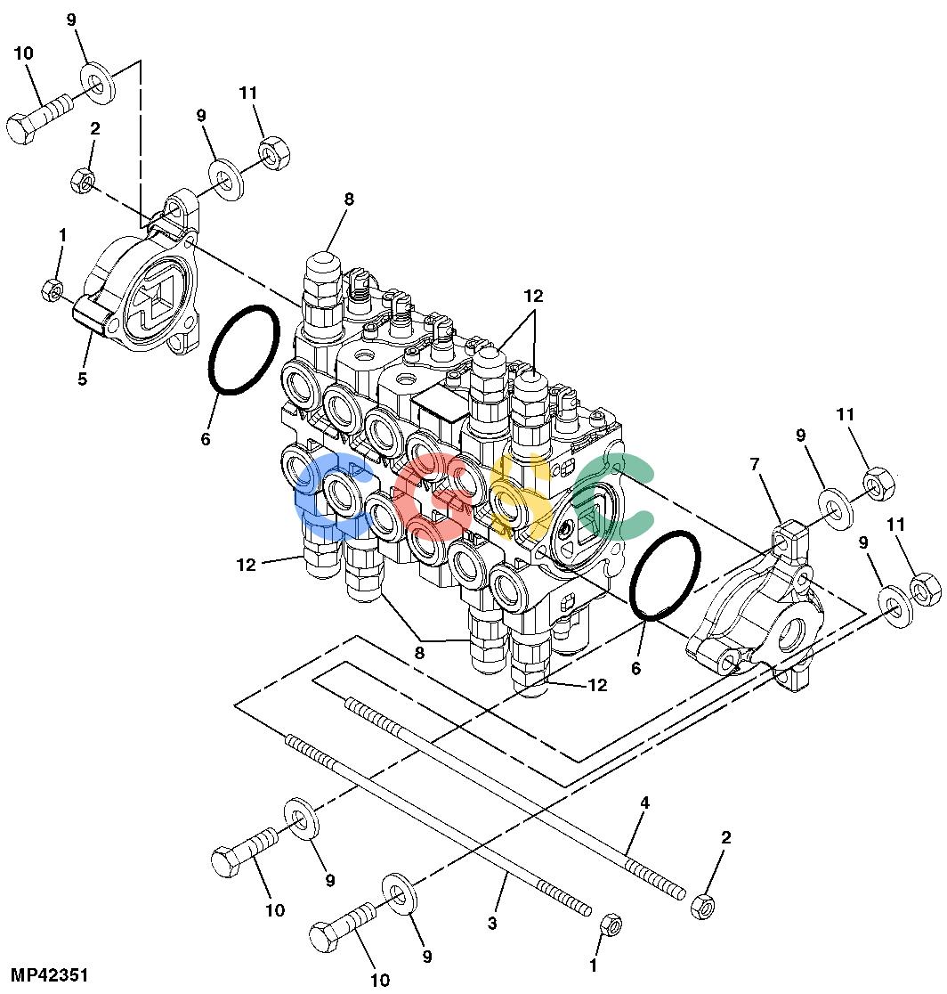 约翰迪尔零件查询110 - BACKHOE, LOADER HYDRAULIC CONTROL VALVE (6 FUNCTION)EPC John Deere online