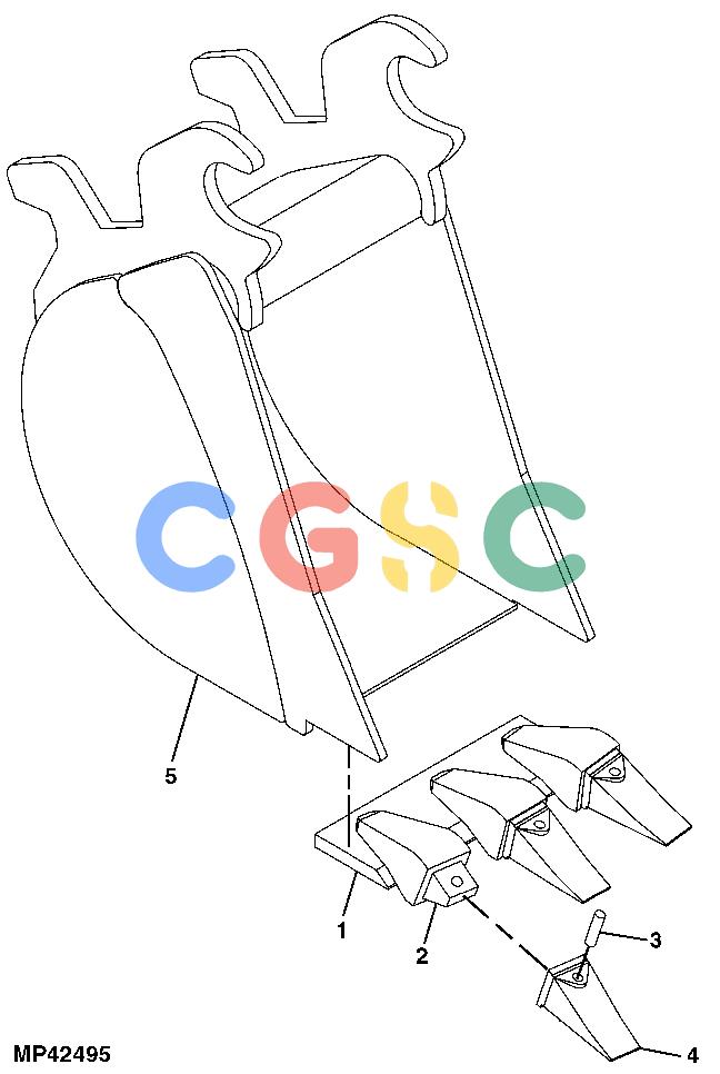 约翰迪尔零件查询110 - BACKHOE, LOADER Bucket 12 in., Late DesignEPC John Deere online