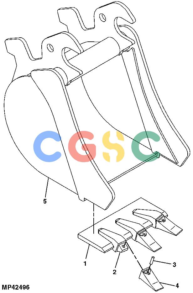 约翰迪尔零件查询110 - BACKHOE, LOADER Bucket, 12 in. Late DesignEPC John Deere online