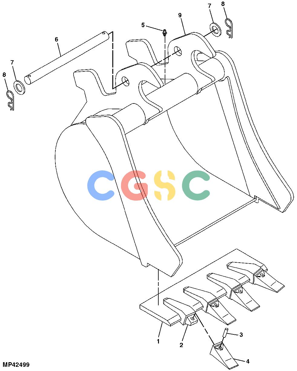 约翰迪尔零件查询110 - BACKHOE, LOADER Bucket 20 in., Late DesignEPC John Deere online