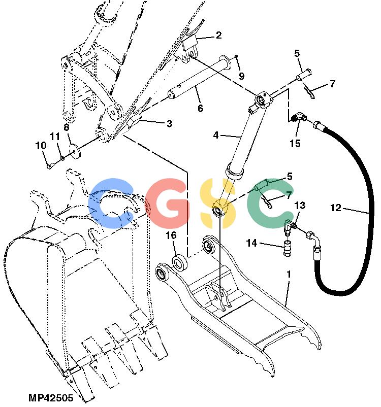 约翰迪尔零件查询110 - BACKHOE, LOADER HYDRAULIC CLAMP (BACKHOE SN -102999)EPC John Deere online