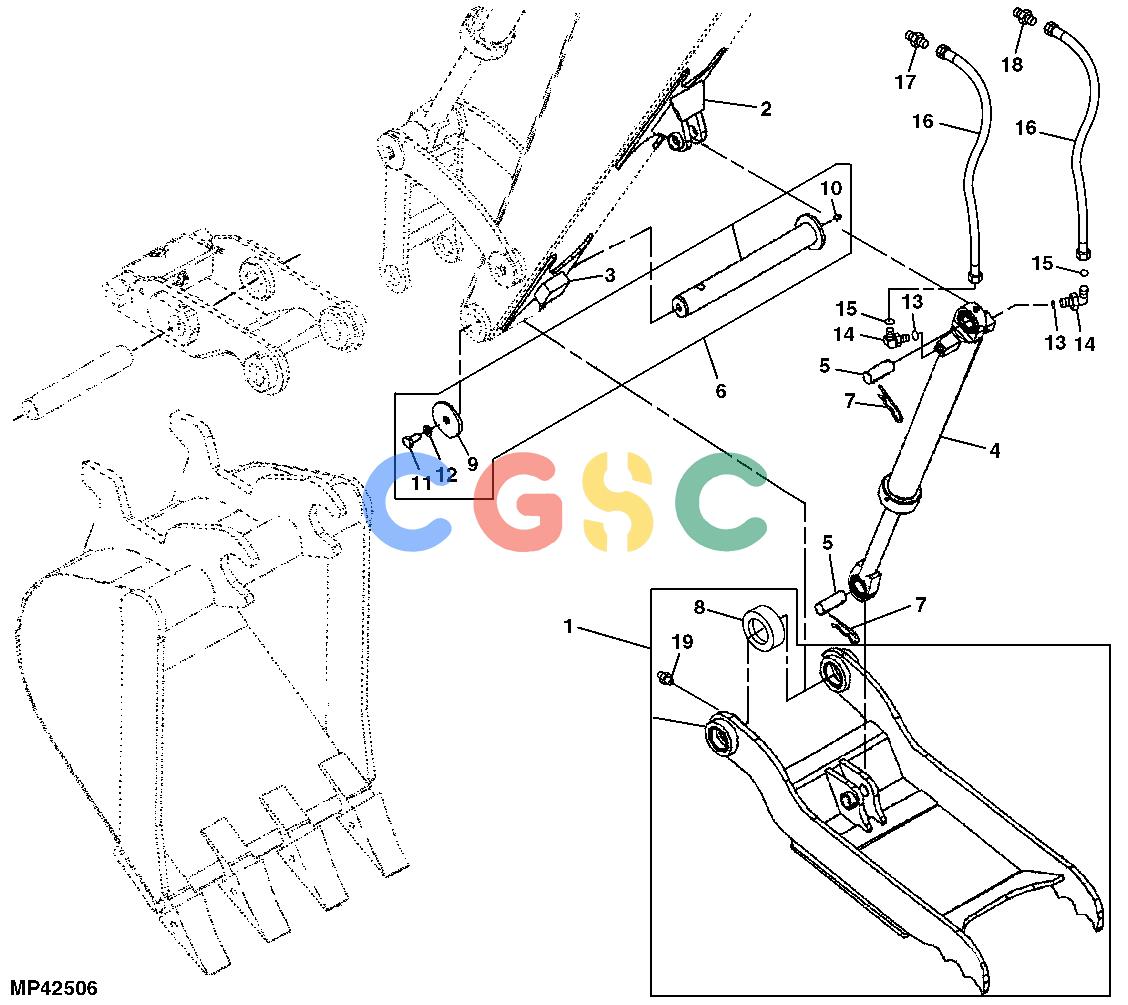 约翰迪尔零件查询110 - BACKHOE, LOADER HYDRAULIC CLAMP (BACKHOE SN 103000- )EPC John Deere online