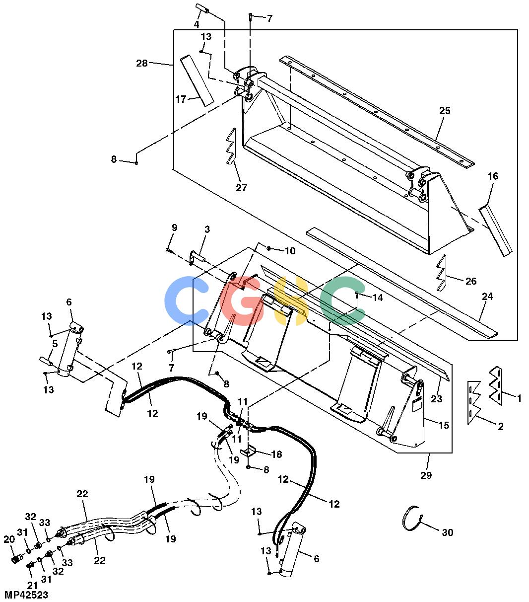 约翰迪尔零件查询110 - BACKHOE, LOADER LOADER BUCKET (72" 4 IN 1 BUCKET)EPC John Deere online