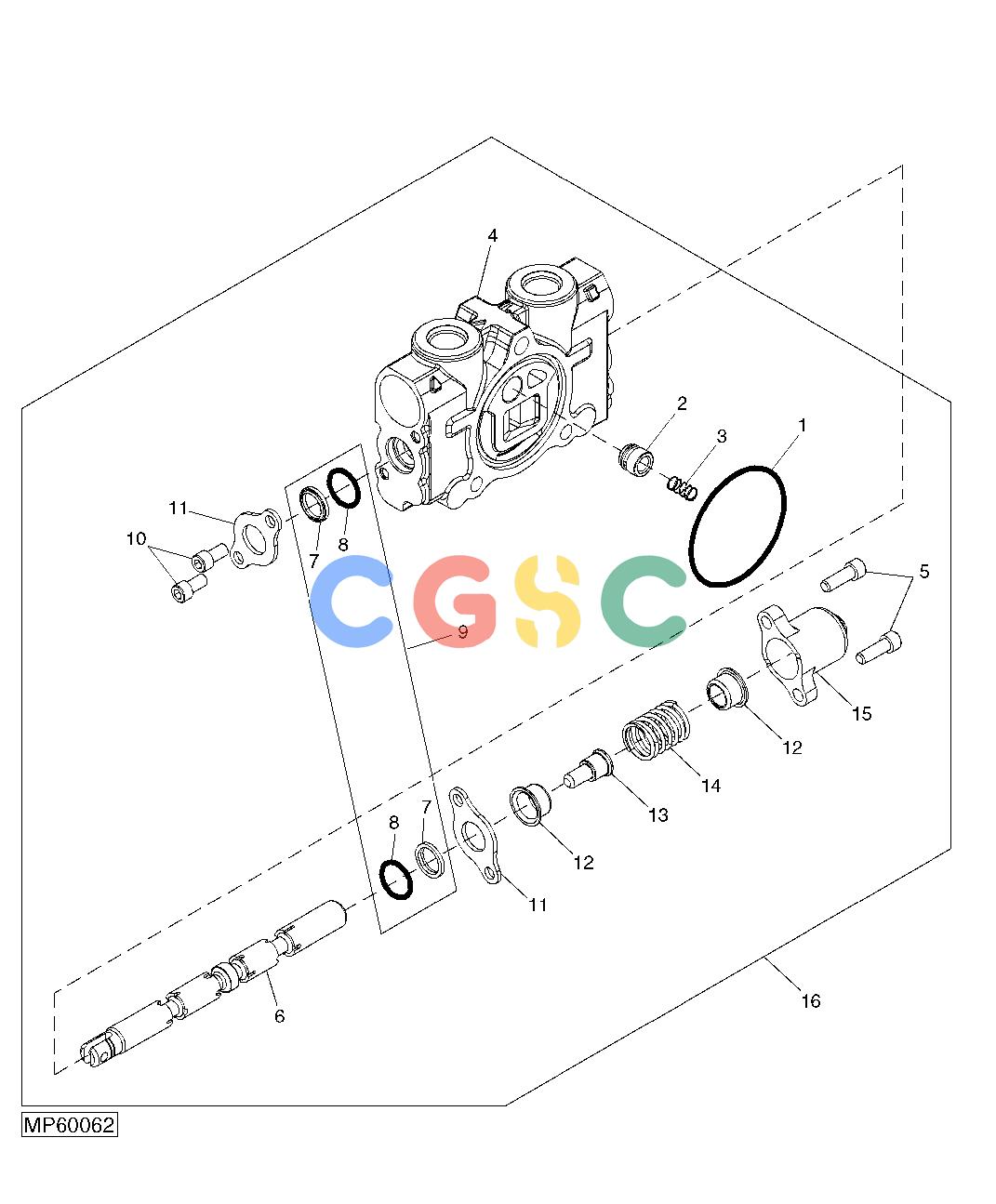 约翰迪尔零件查询110 - BACKHOE, LOADER Valve Section (Stabilizer) (104086 - )EPC John Deere online