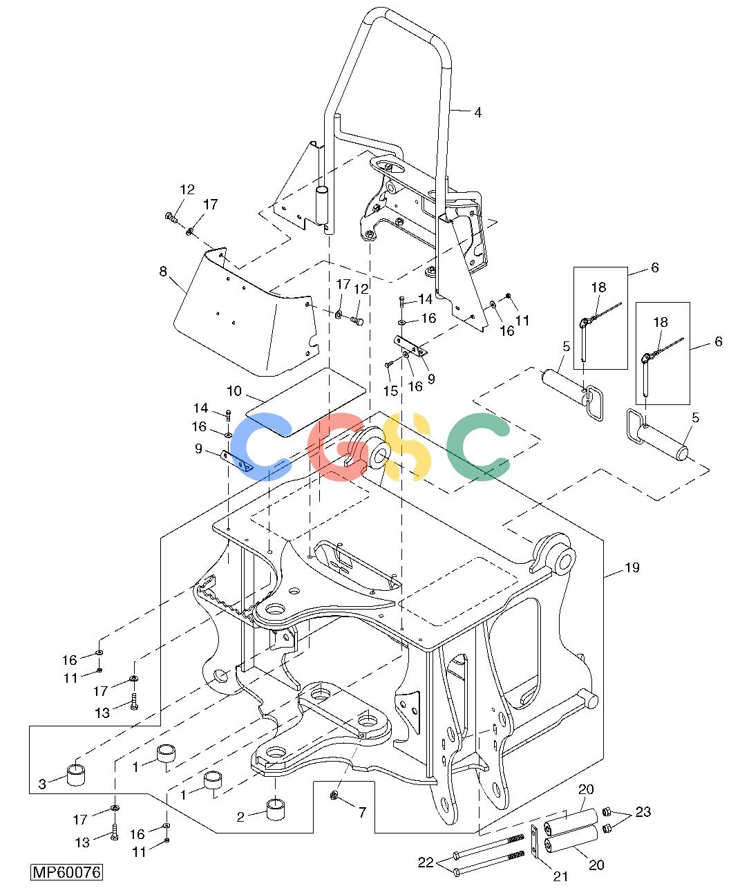 约翰迪尔零件查询110 - BACKHOE, LOADER SUBFRAME ASSEMBLY AND MISCELLANEOUS PARTSEPC John Deere online