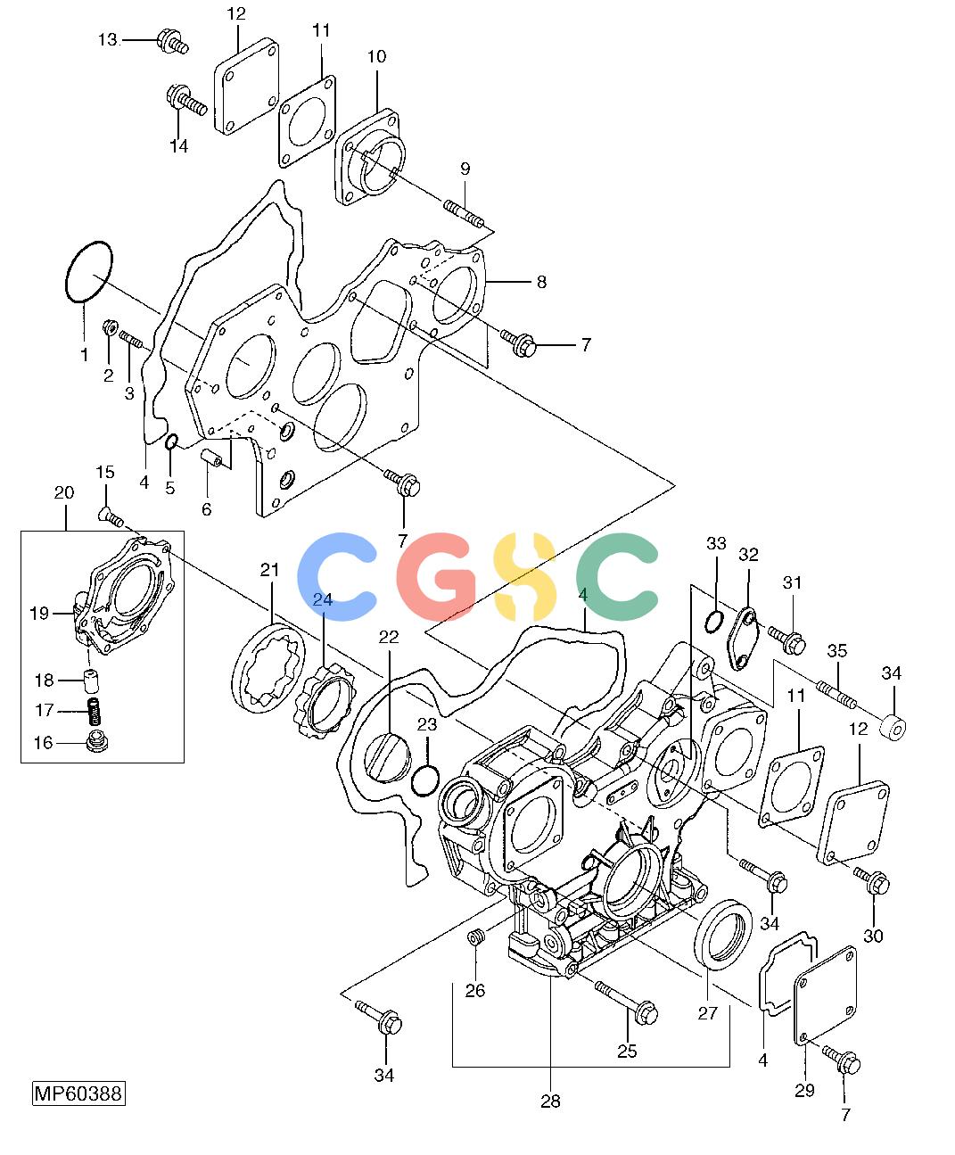 约翰迪尔零件查询110 - BACKHOE, LOADER Gearcase Housing (4TNV88-MJTLB) (311033 - 711000)EPC John Deere online