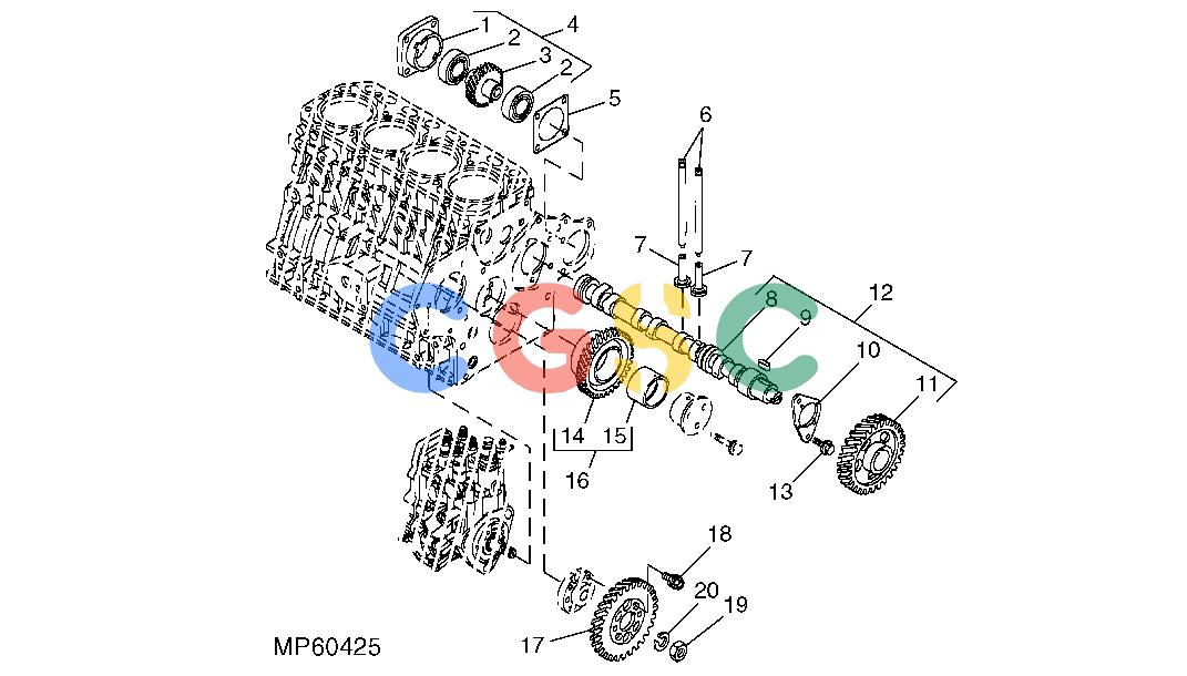 约翰迪尔零件查询110 - BACKHOE, LOADER Camshaft And Driving Gears (4TNV88-MJTLB) (311033 - 711000)EPC John Deere online