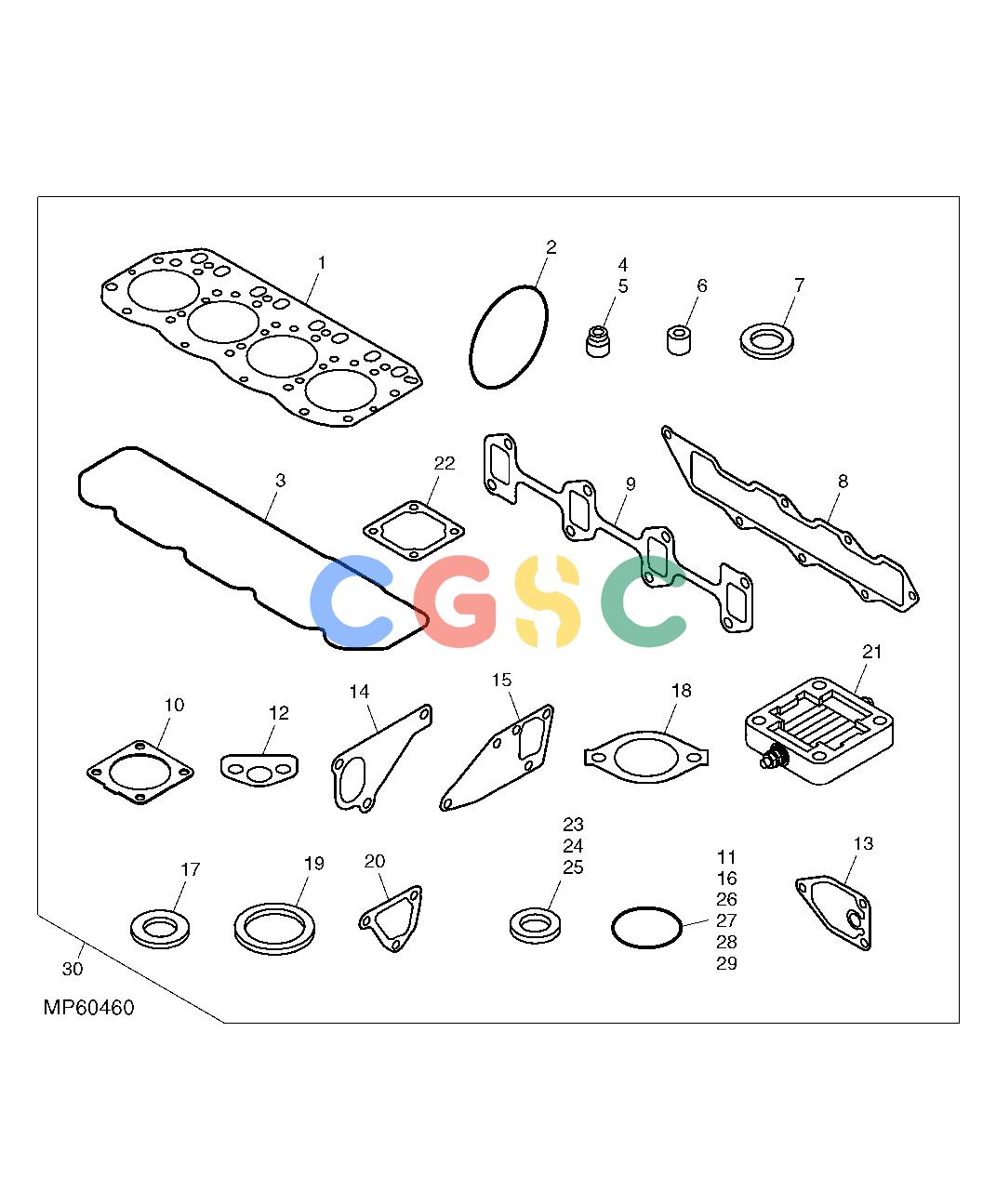 约翰迪尔零件查询110 - BACKHOE, LOADER Engine Gasket Kits (4TNV88-MJTLB) (311033 - 711000)EPC John Deere online