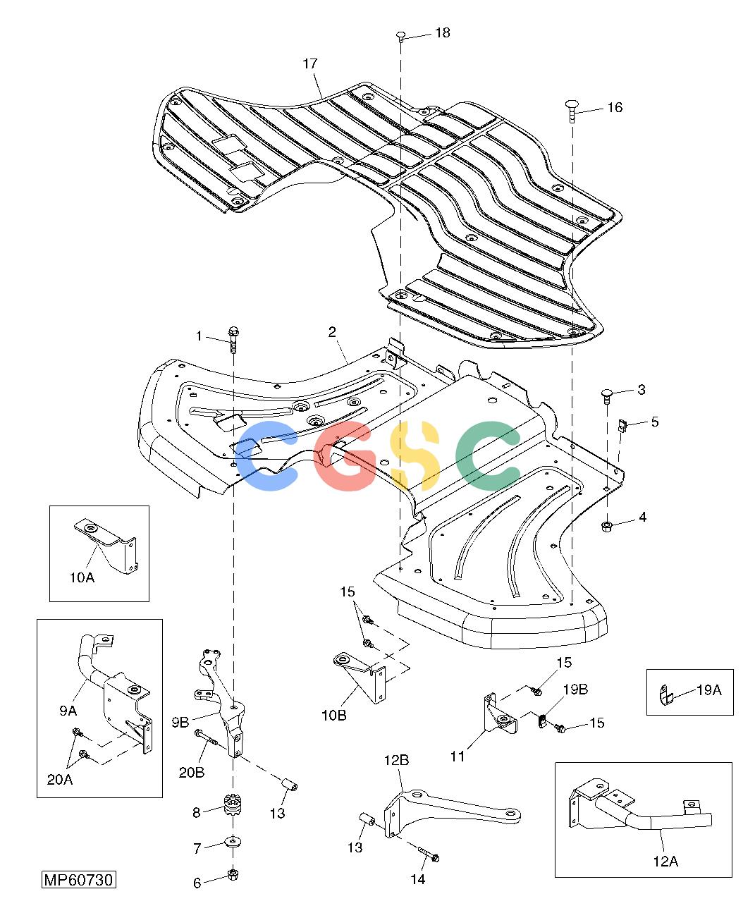 约翰迪尔零件查询110 - BACKHOE, LOADER Footrests ( - 310999)EPC John Deere online