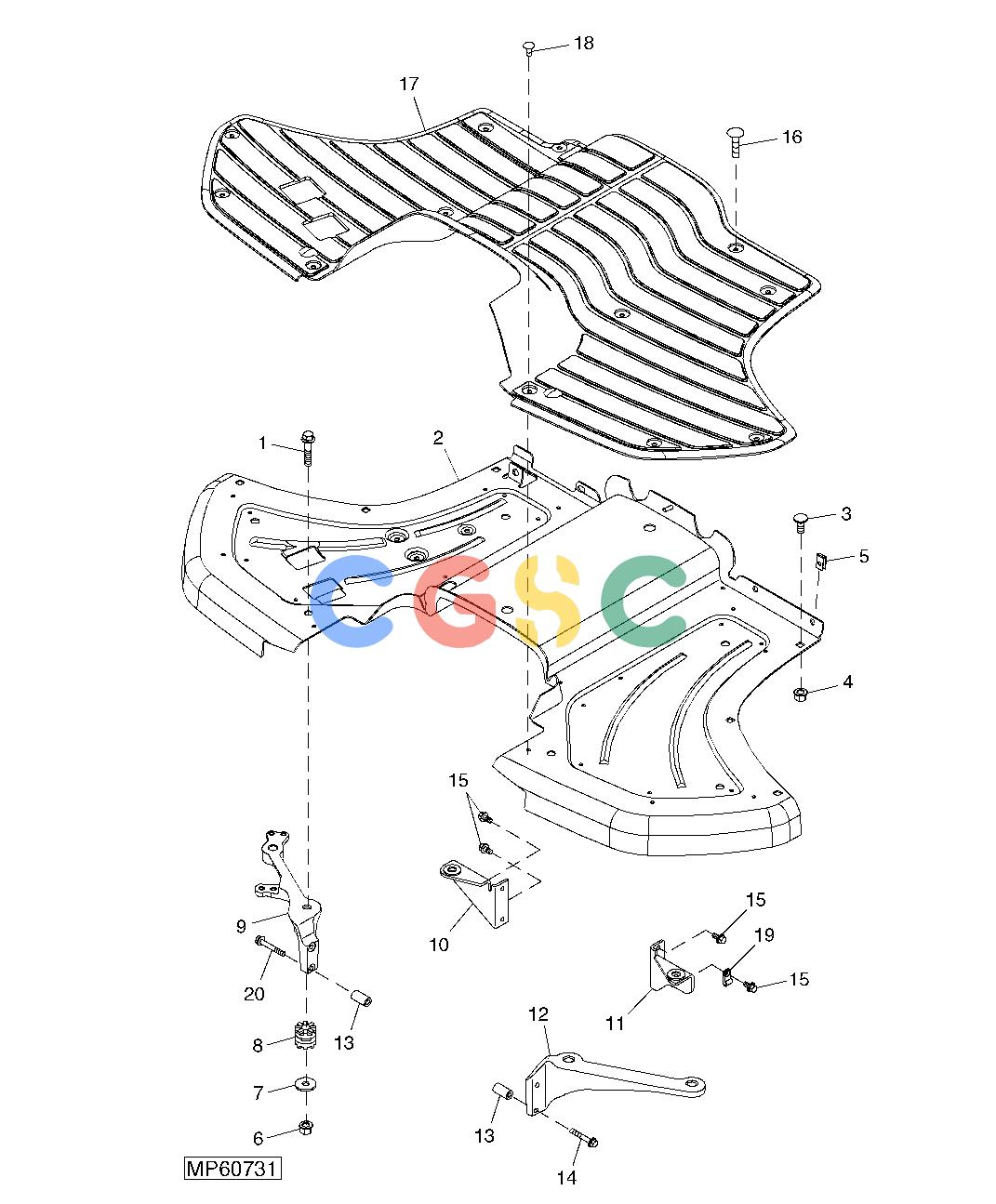 约翰迪尔零件查询110 - BACKHOE, LOADER Footrests (311000 - )EPC John Deere online