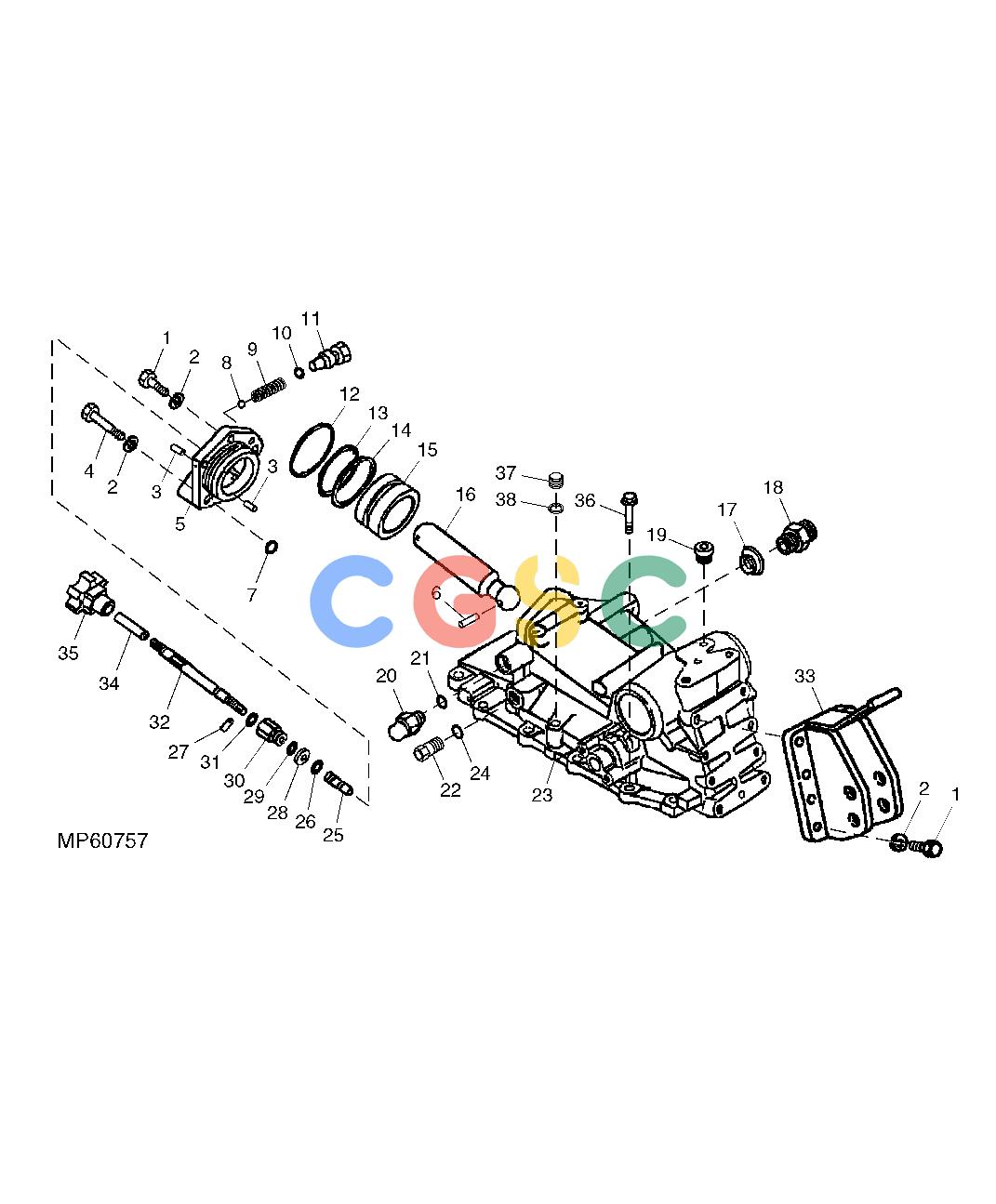 约翰迪尔零件查询110 - BACKHOE, LOADER Rockshaft Cylinder Head and Piston. (311233 - )EPC John Deere online