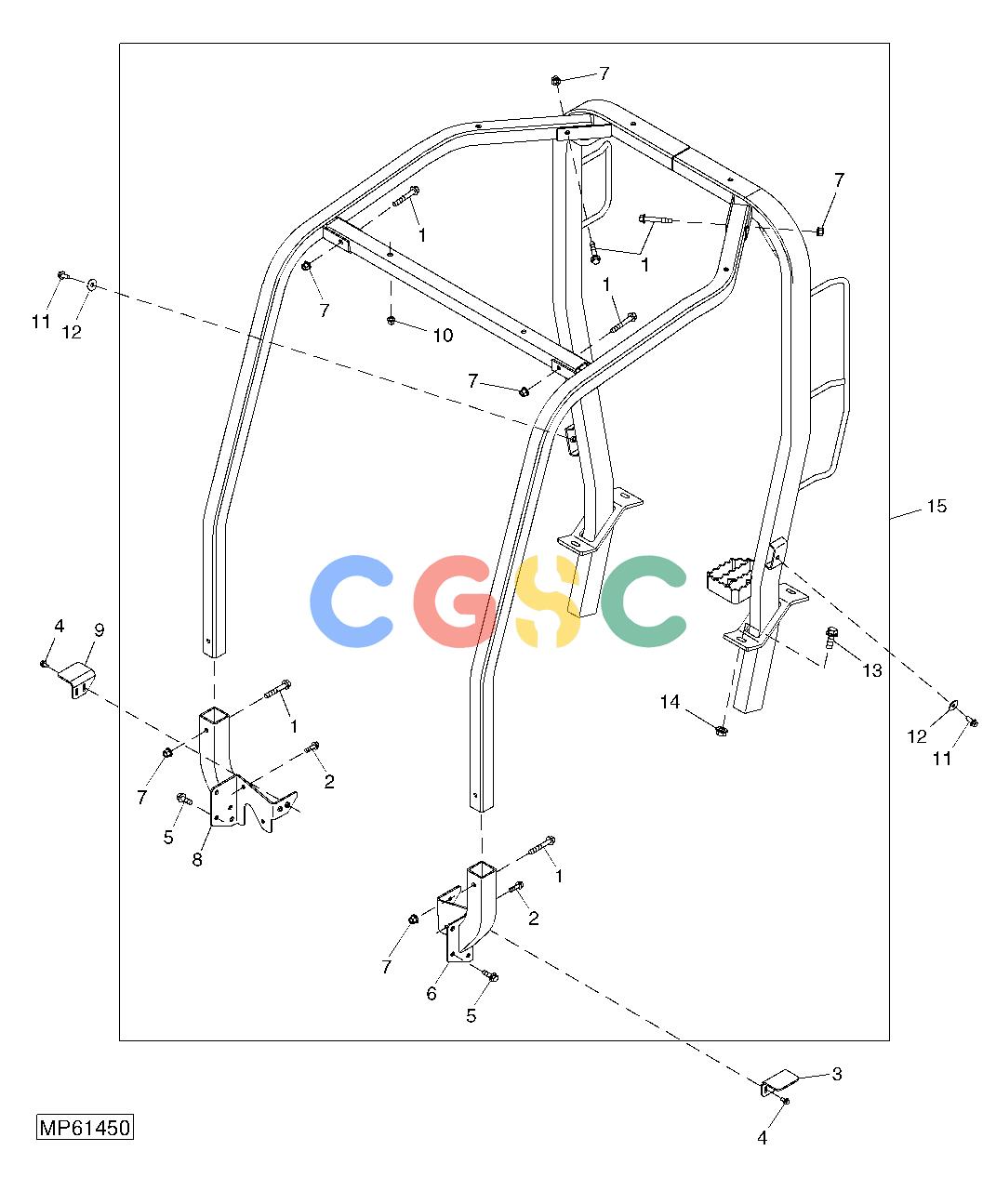 约翰迪尔零件查询110 - BACKHOE, LOADER ROLLOVER PROTECTIVE STRUCTUREEPC John Deere online