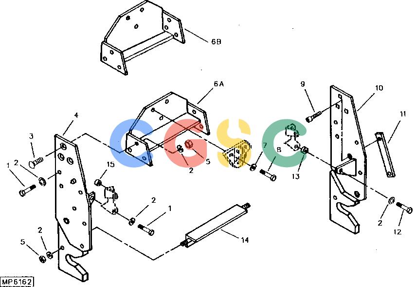 约翰迪尔零件查询10 - BACKHOE REAR HANGERSEPC John Deere online