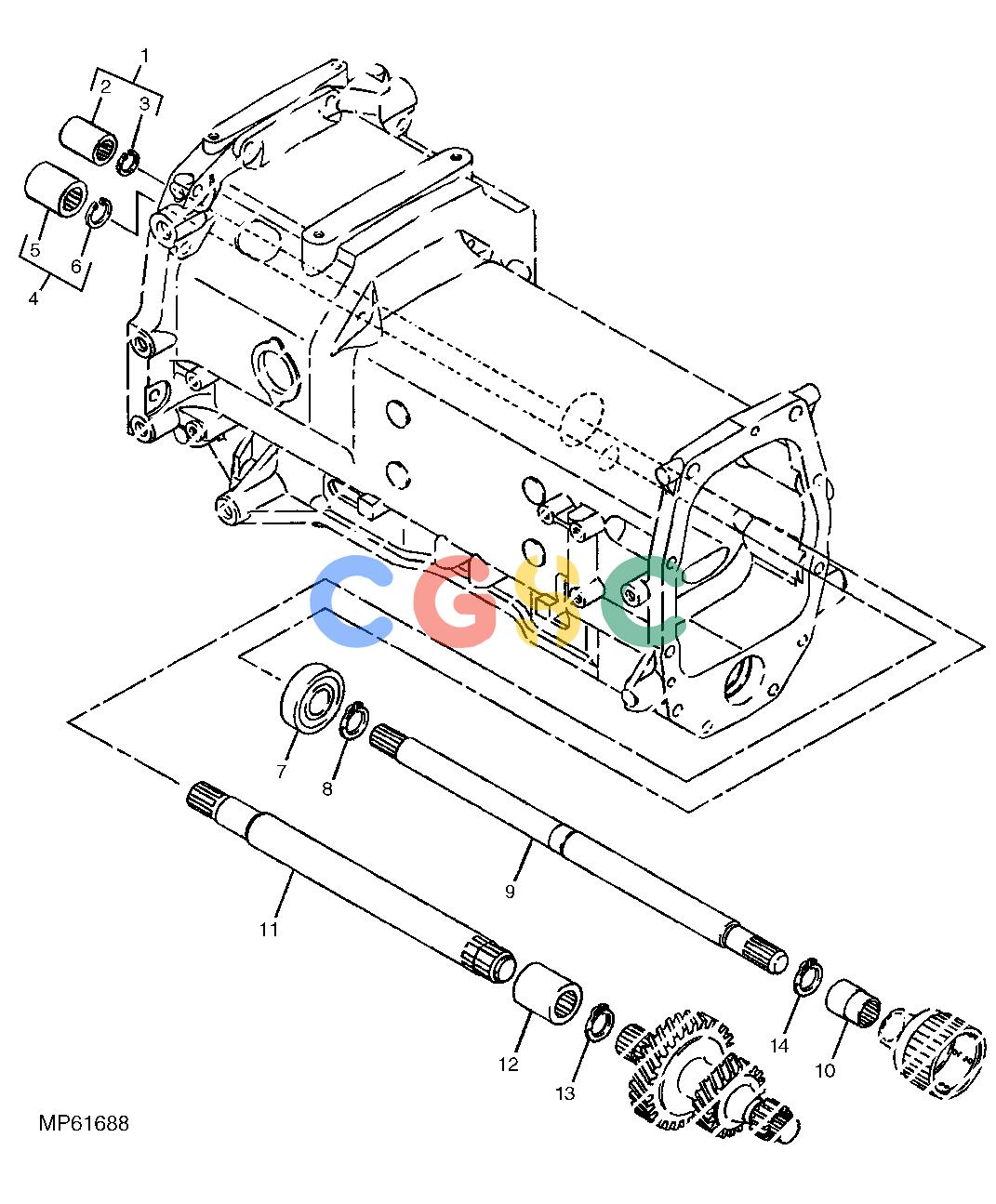 约翰迪尔零件查询110 - BACKHOE, LOADER Drive ShaftEPC John Deere online